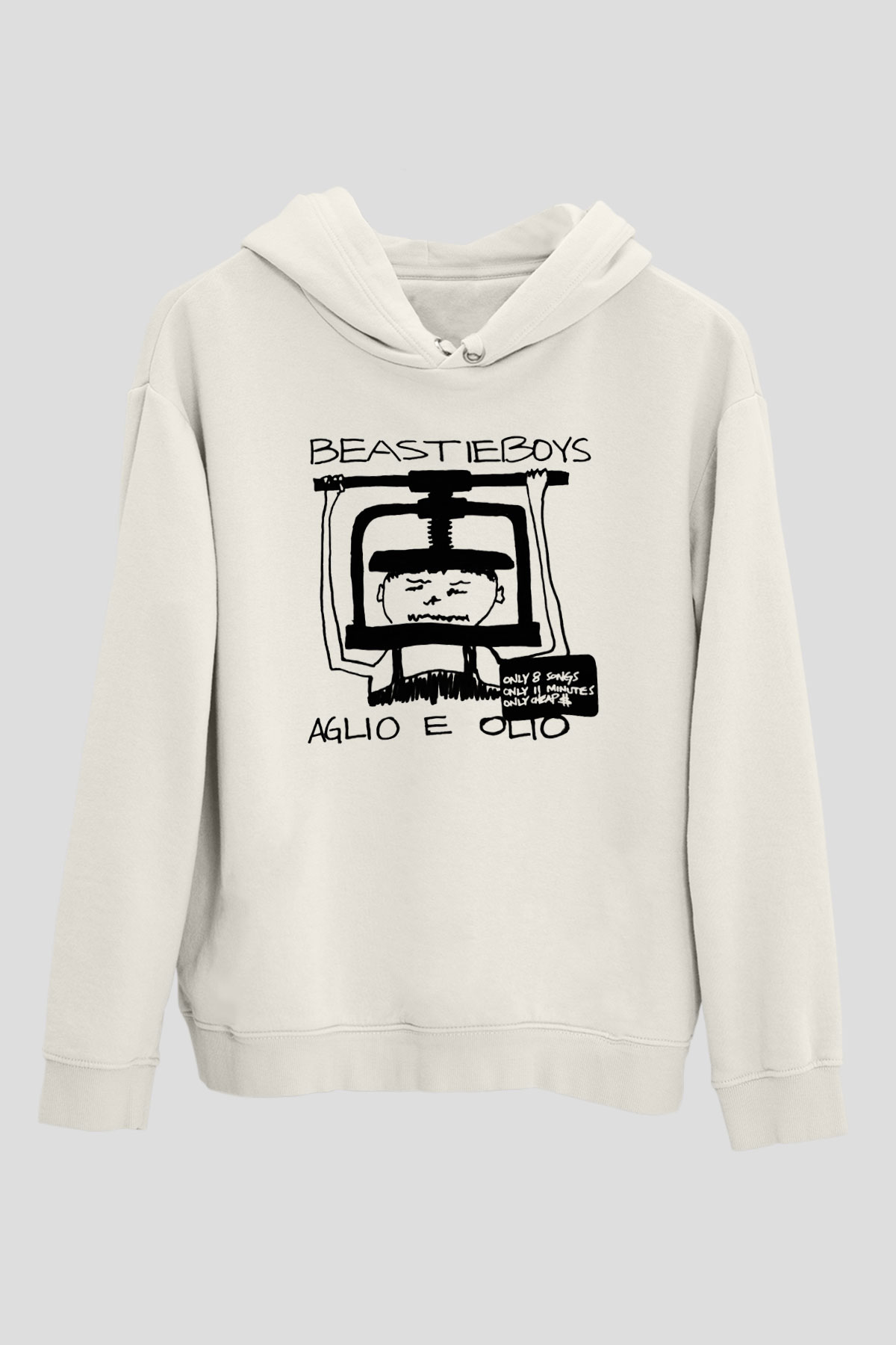 Beastie Boys Beyaz Unisex Kapşonlu Sweatshirt