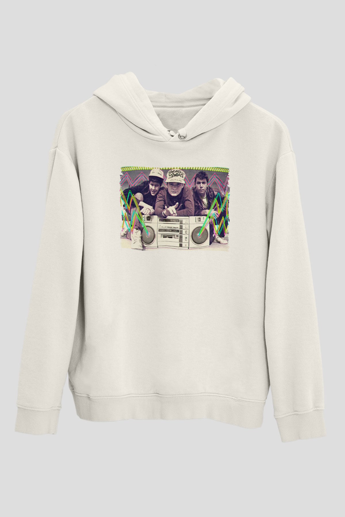 Beastie Boys Beyaz Unisex Kapüşonlu Sweatshirt