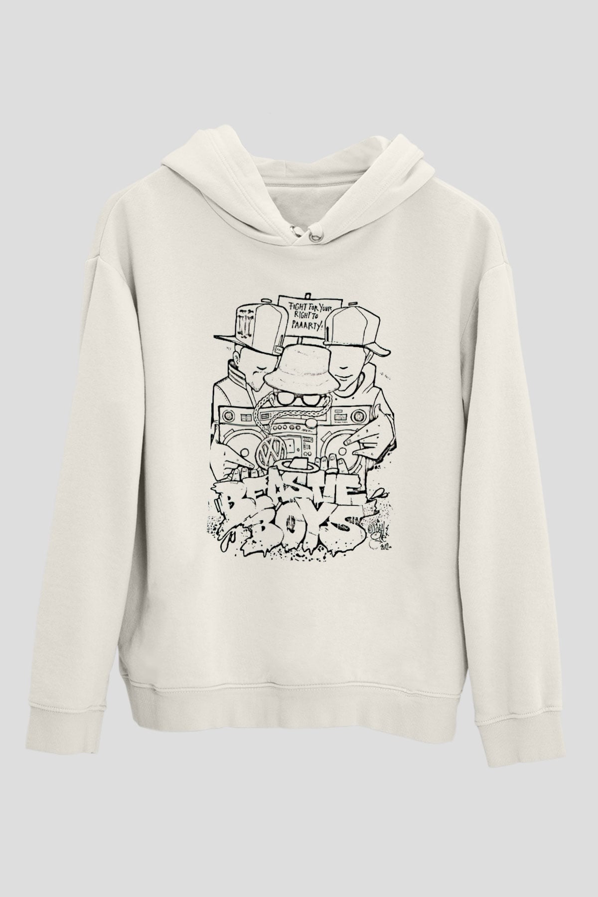 Beastie Boys Beyaz Unisex Kapüşonlu Sweatshirt