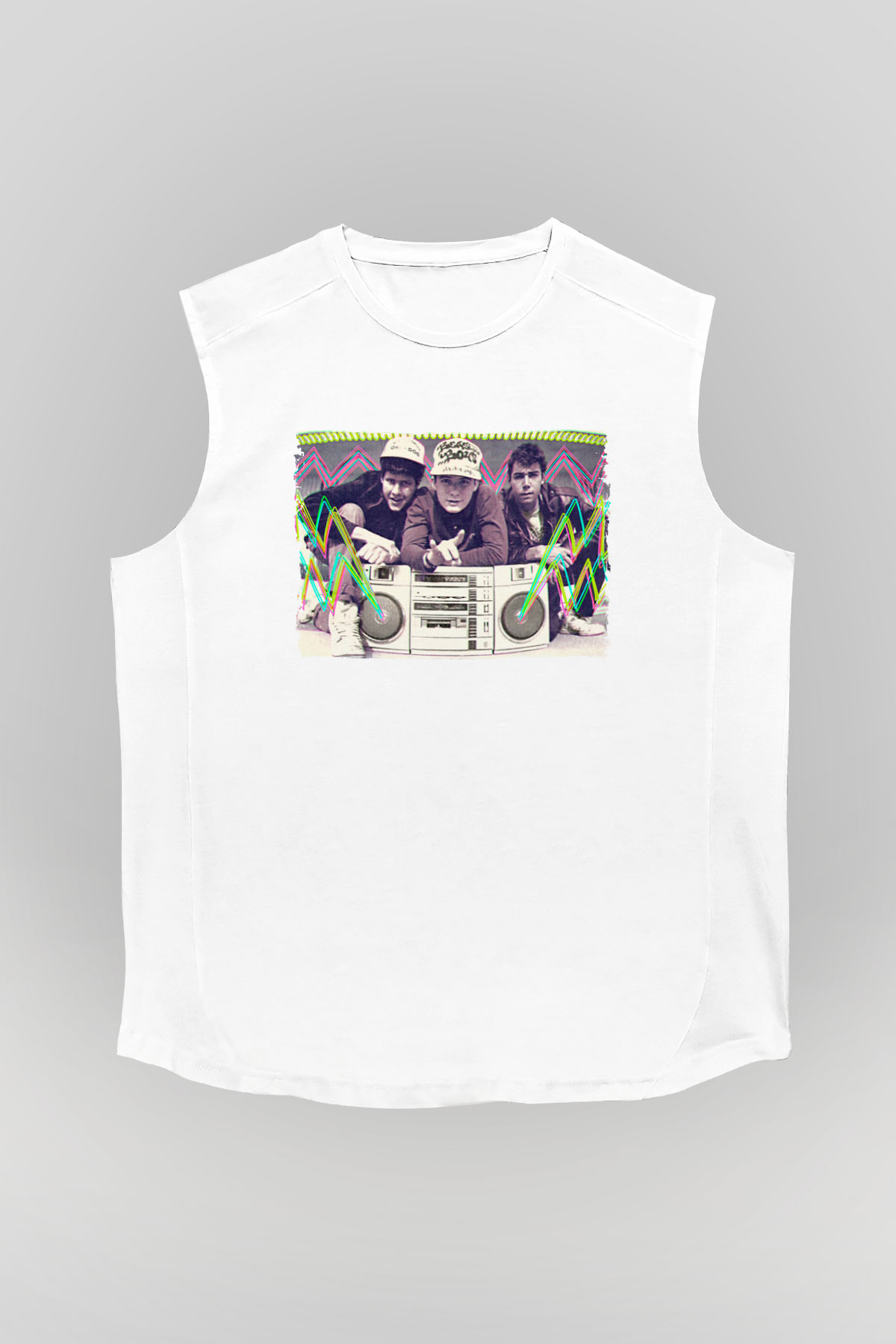 Beastie Boys Beyaz Unisex Kolsuz Tişört