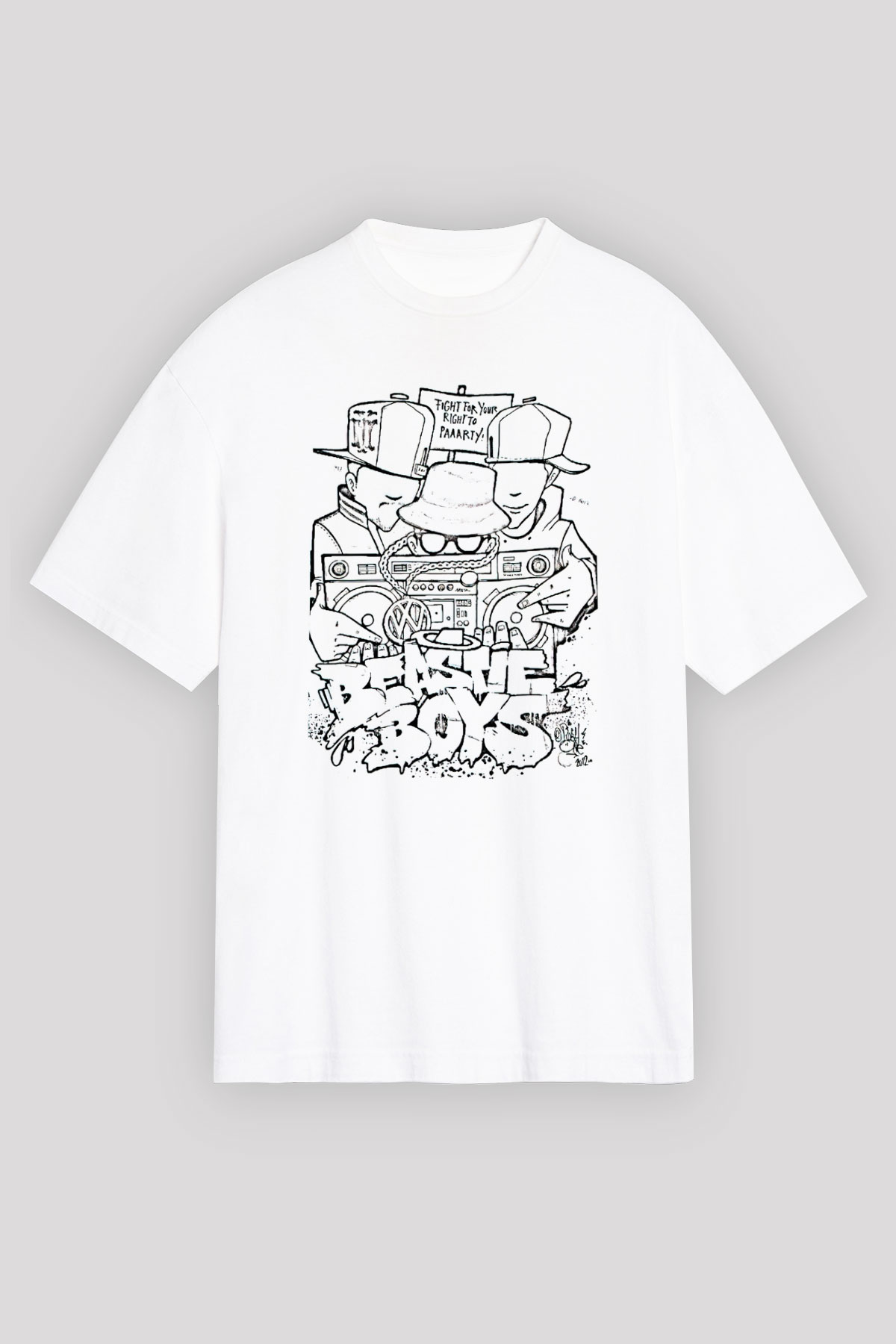 Beastie Boys Beyaz Unisex Tişört T-Shirt - TişörtFabrikası