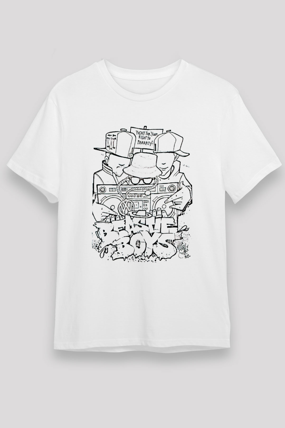 Beastie Boys Beyaz Unisex Tişört T-Shirt - TişörtFabrikası