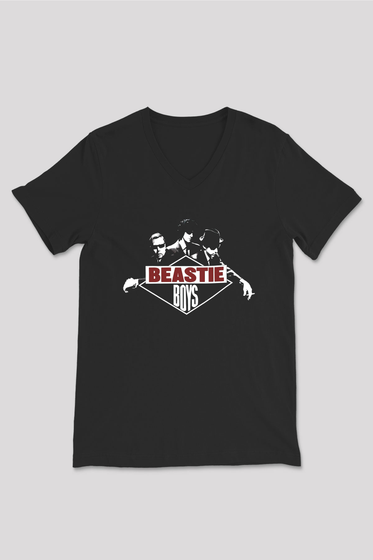 Beastie Boys Siyah Unisex V Yaka Tişört T-Shirt