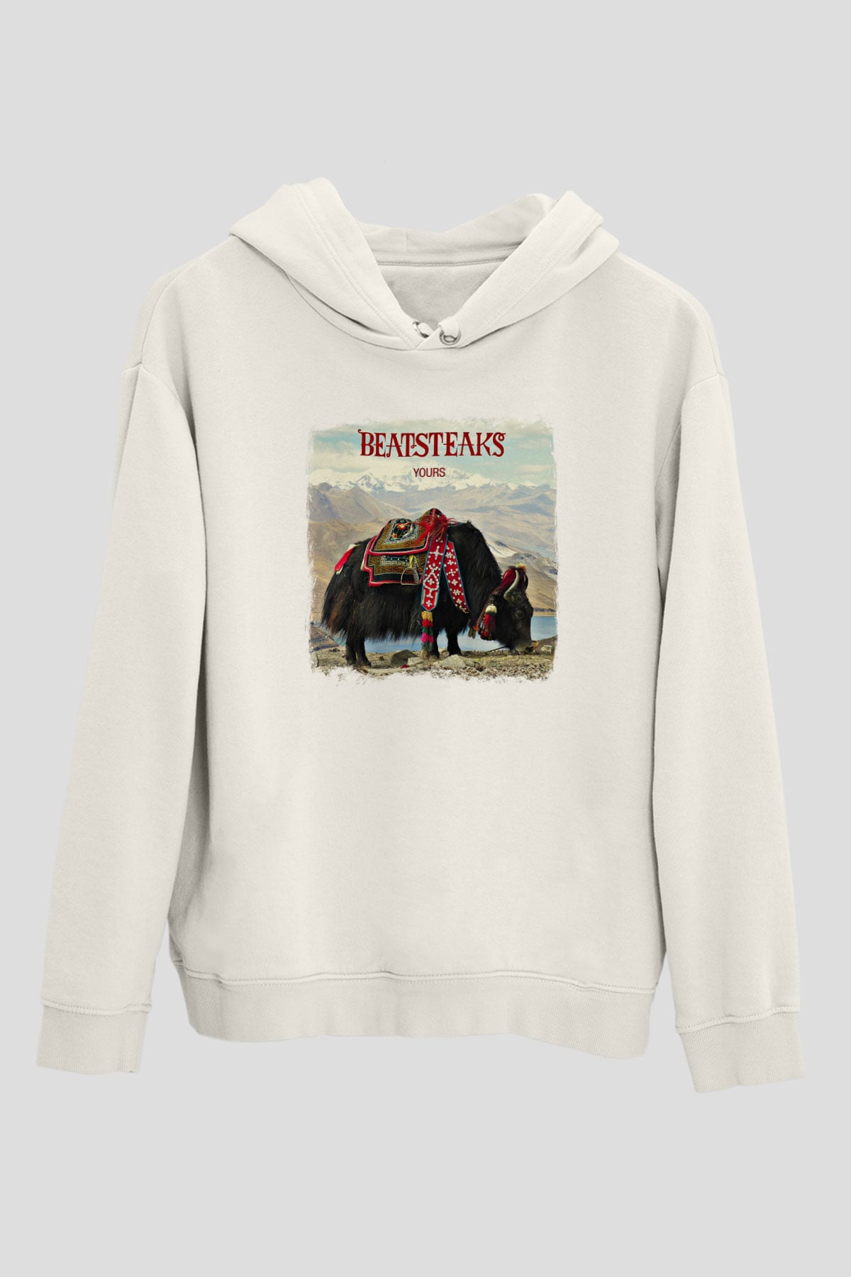 Beatsteaks Baskılı Unisex Beyaz Hoodie
