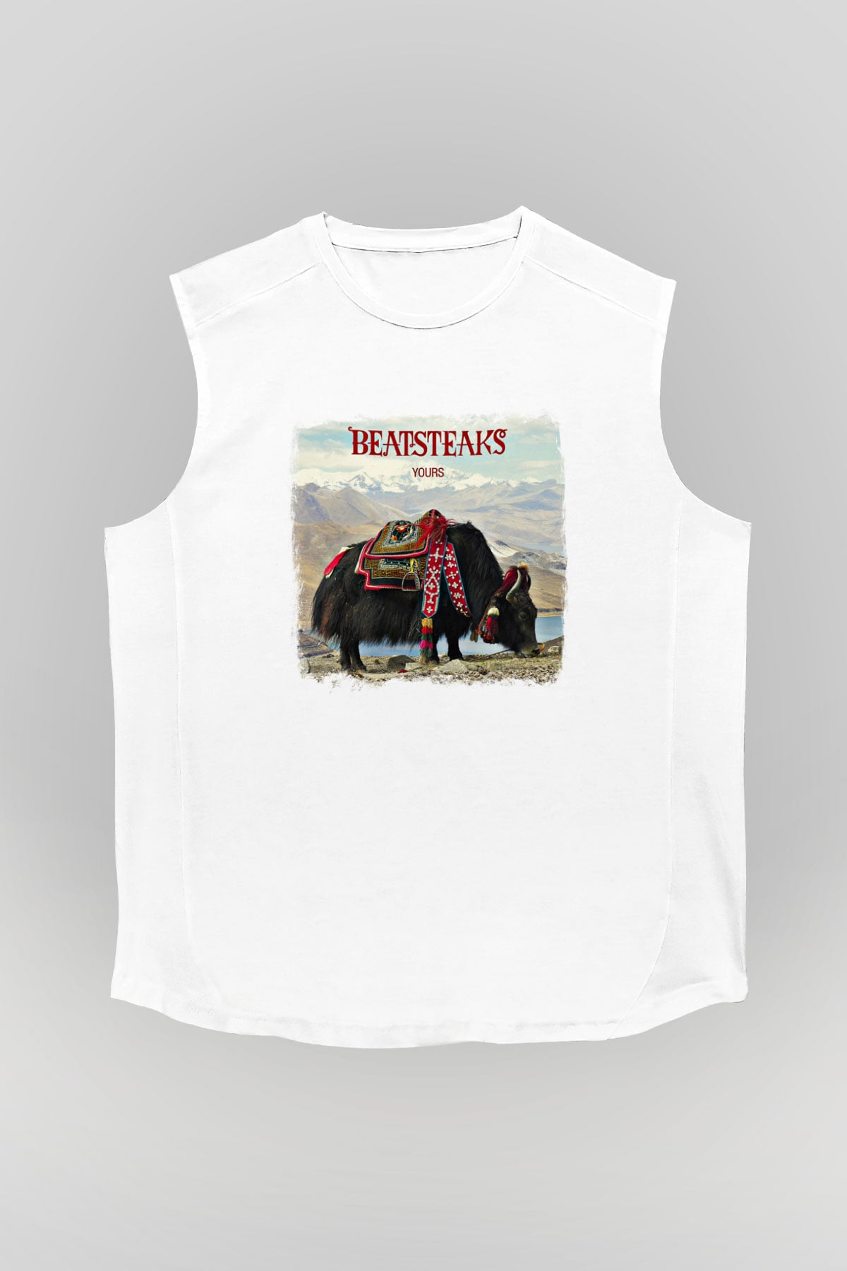 Beatsteaks Baskılı Unisex Beyaz Kolsuz Tişört