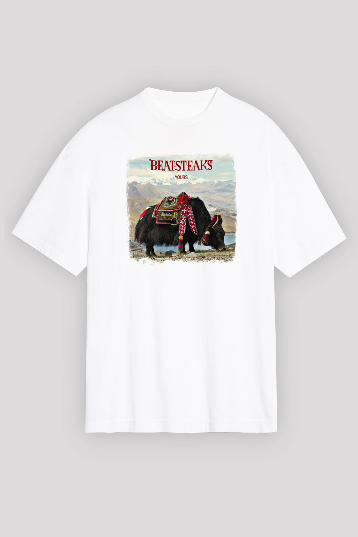 Beatsteaks Baskılı Unisex Beyaz Oversize Tişört