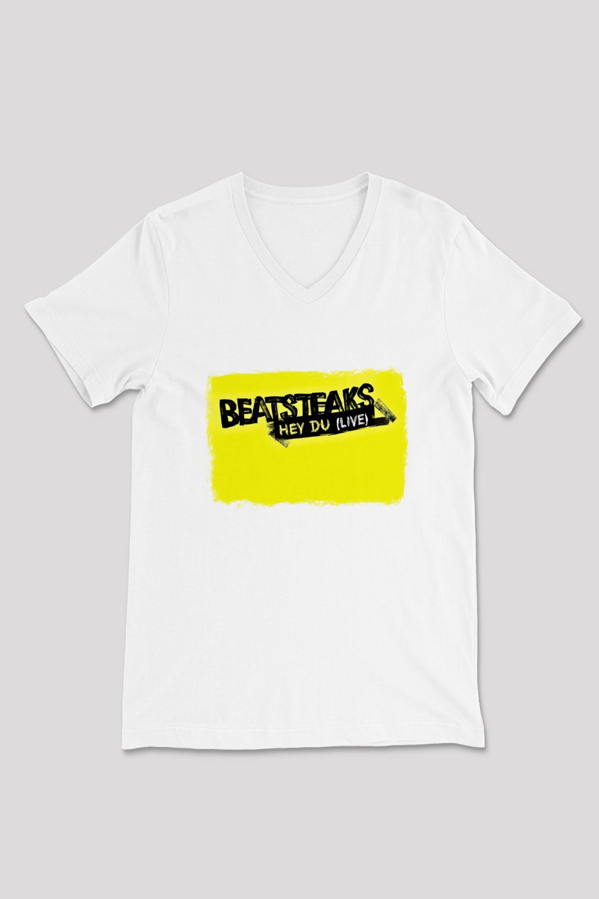 Beatsteaks Baskılı Unisex Beyaz V Yaka Tişört