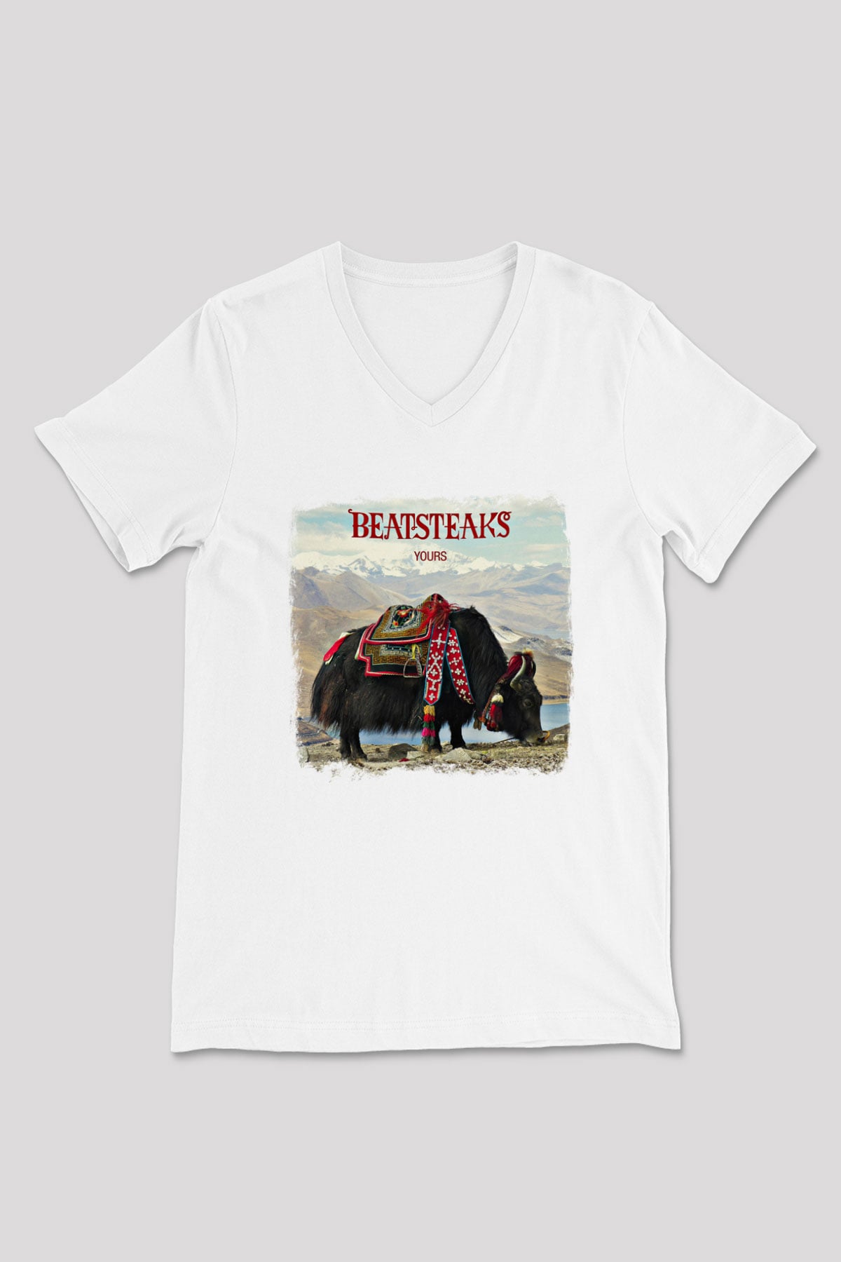 Beatsteaks Baskılı Unisex Beyaz V Yaka Tişört
