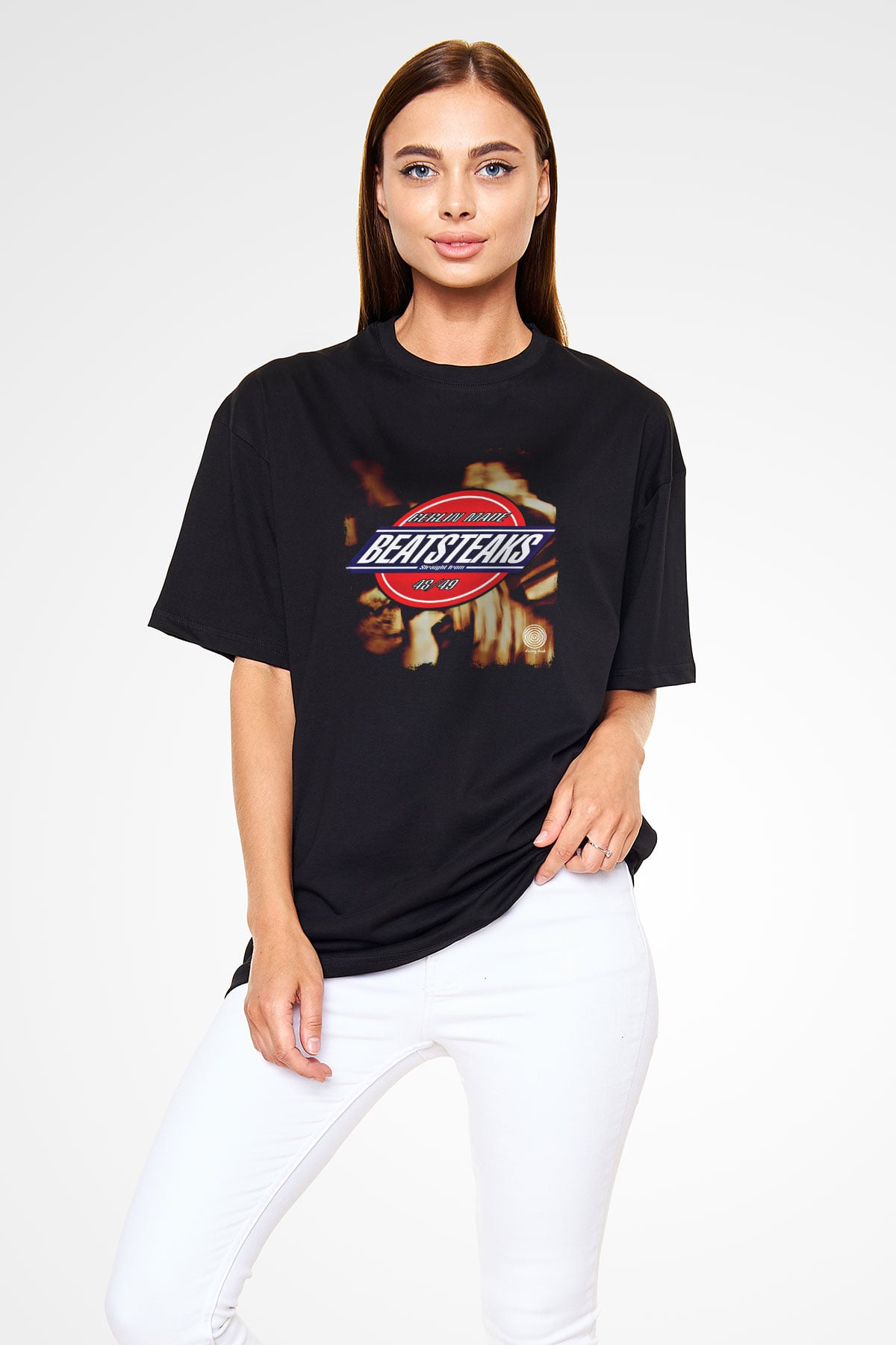 Beatsteaks Baskılı Unisex Siyah Oversize Tişört