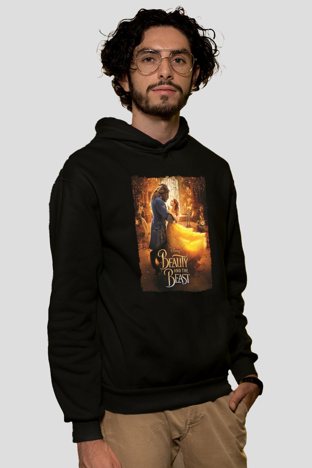 Beauty and the Beast Siyah Unisex Hoodie