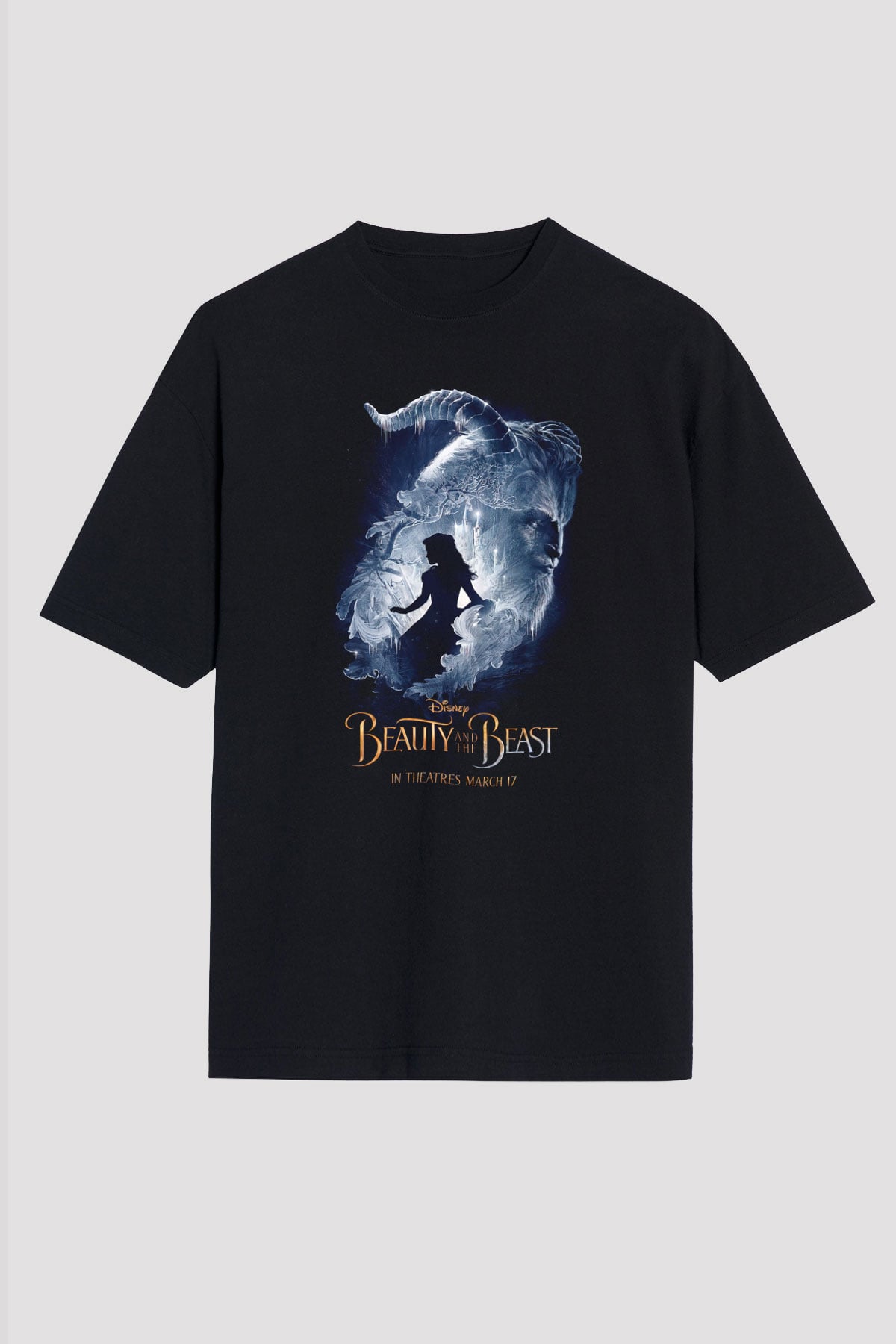 Beauty and the Beast Siyah Unisex Tişört T-Shirt