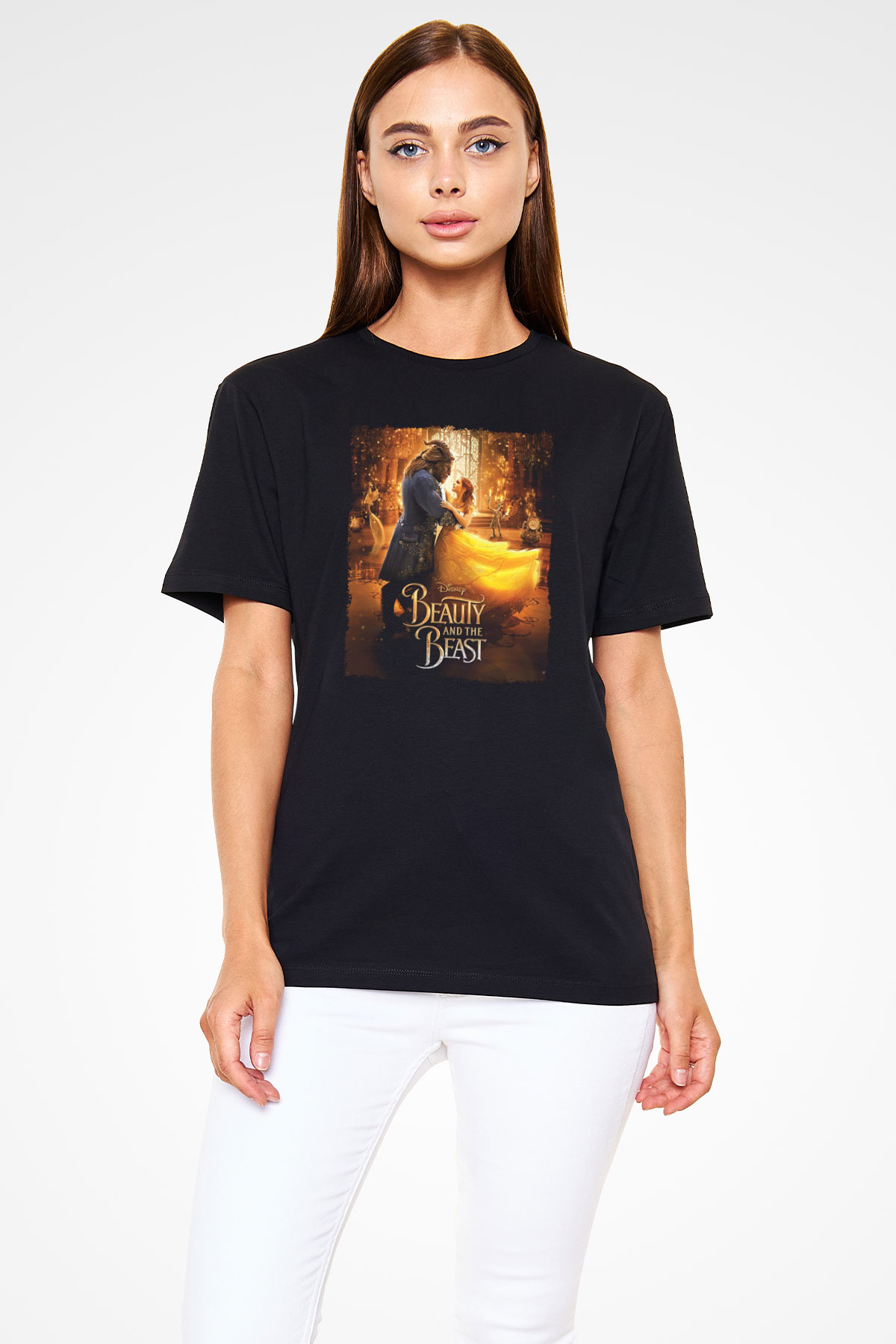 Beauty and the Beast Siyah Unisex Tişört T-Shirt