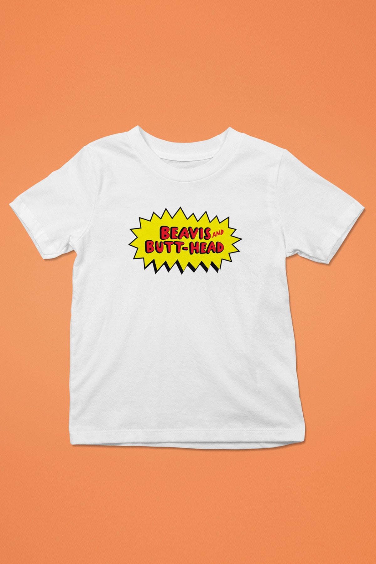 Beavis and Butthead Baskılı Beyaz Unisex Çocuk Tişört