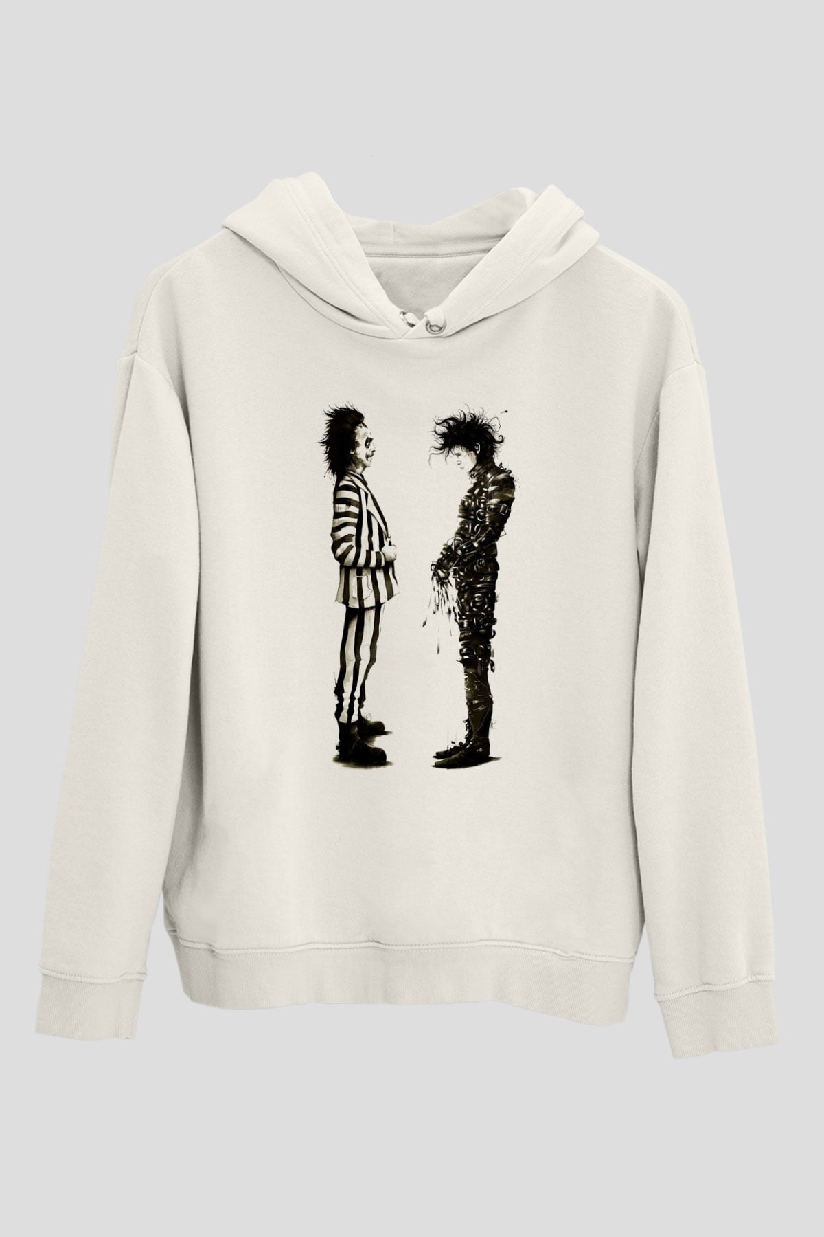 Beetlejuice Beterböcek Beyaz Unisex Kapşonlu Sweatshirt