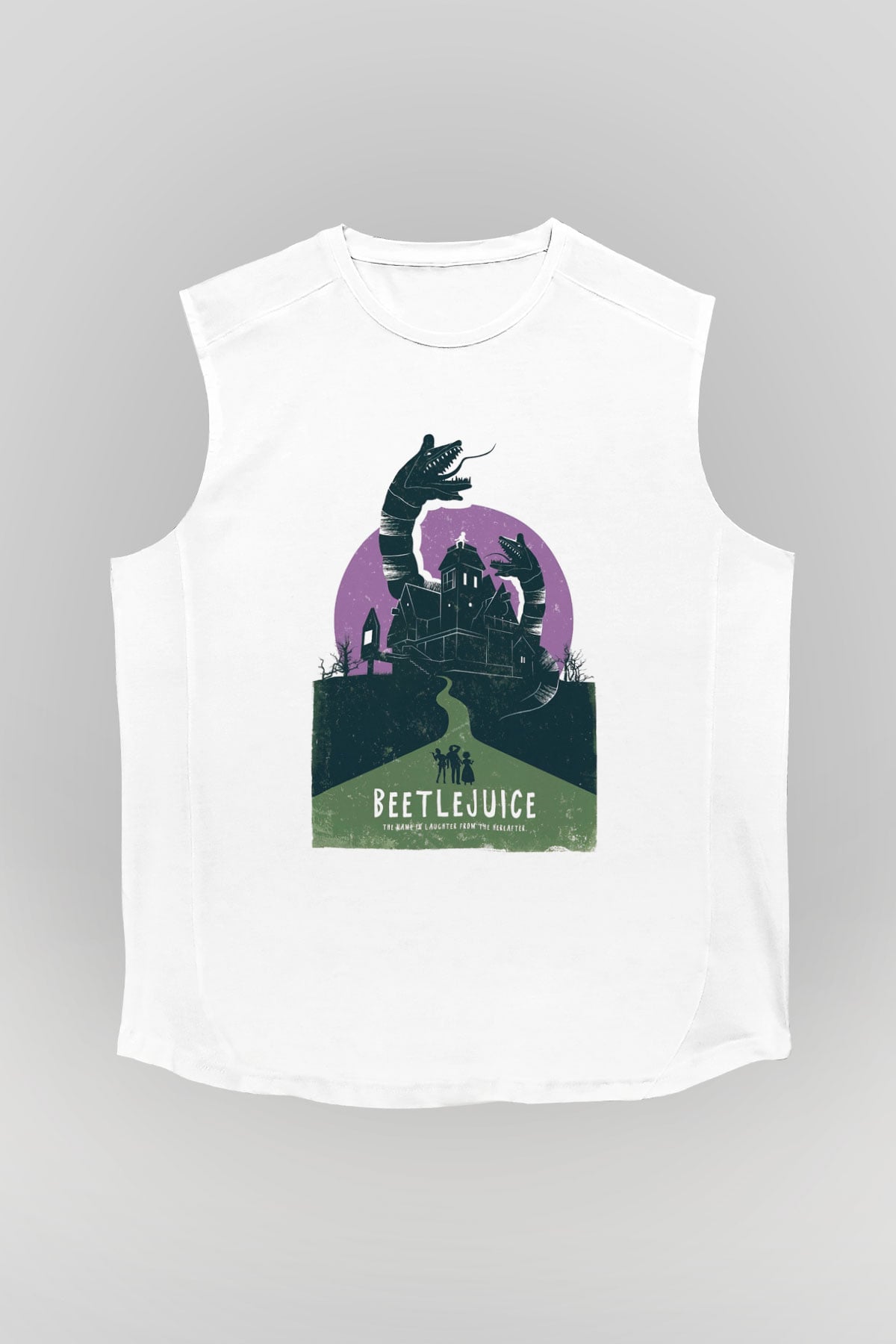 Beetlejuice Beterböcek Beyaz Unisex Kolsuz Tişört