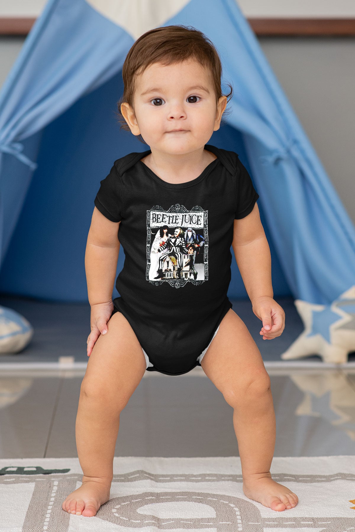 Beetlejuice Beterböcek Siyah Bebek Body - Zıbın