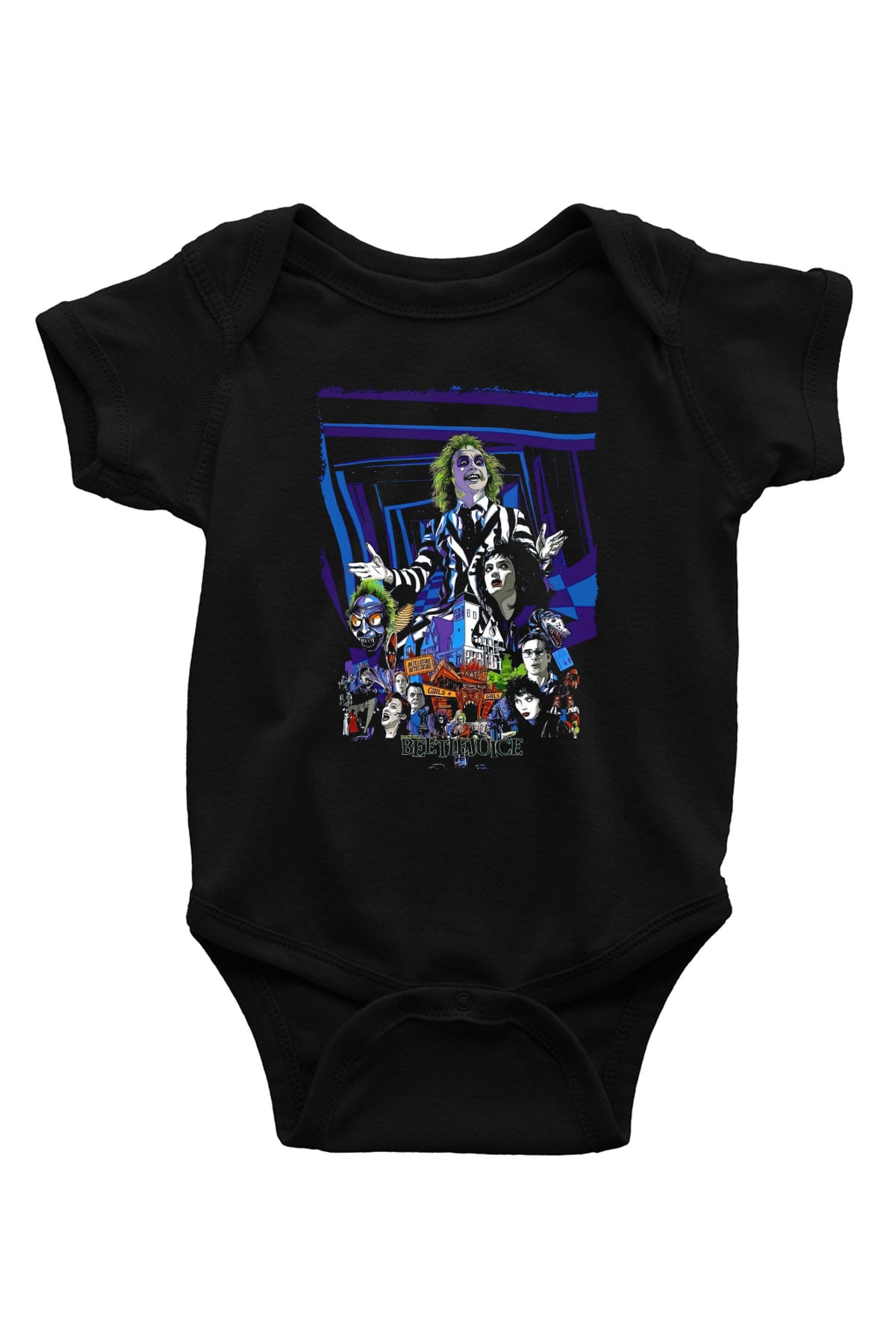 Beetlejuice Beterböcek Siyah Bebek Body - Zıbın