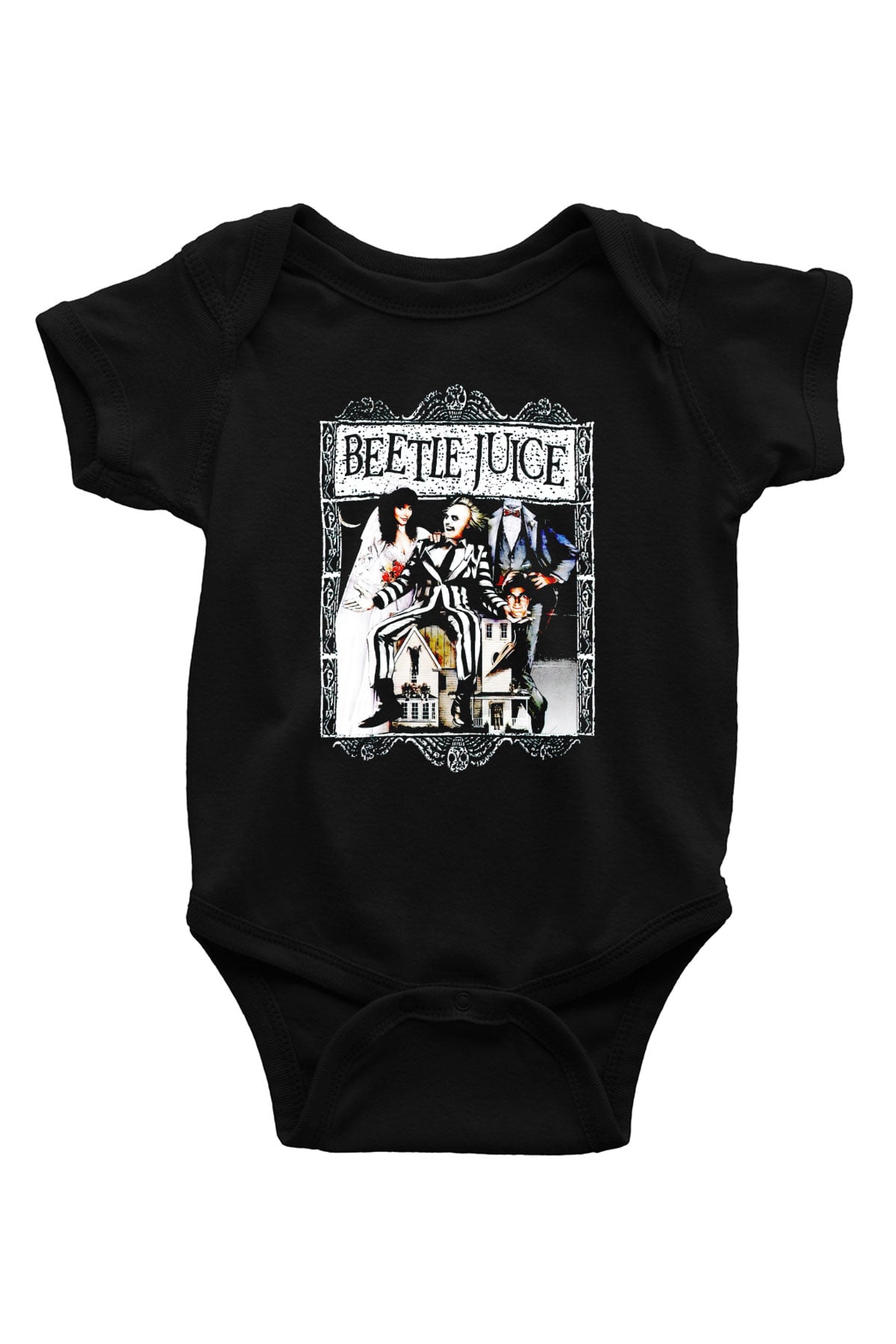 Beetlejuice Beterböcek Siyah Bebek Body - Zıbın