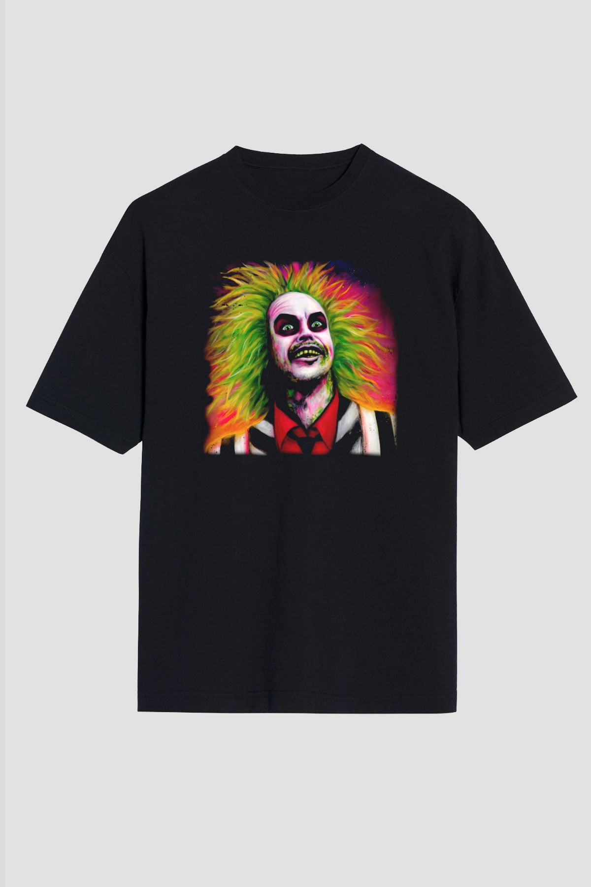 Beetlejuice Beterböcek Siyah Unisex Oversize Tişört