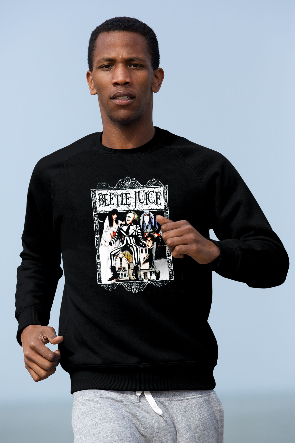 Beetlejuice Beterböcek Siyah Unisex  Sweatshirt