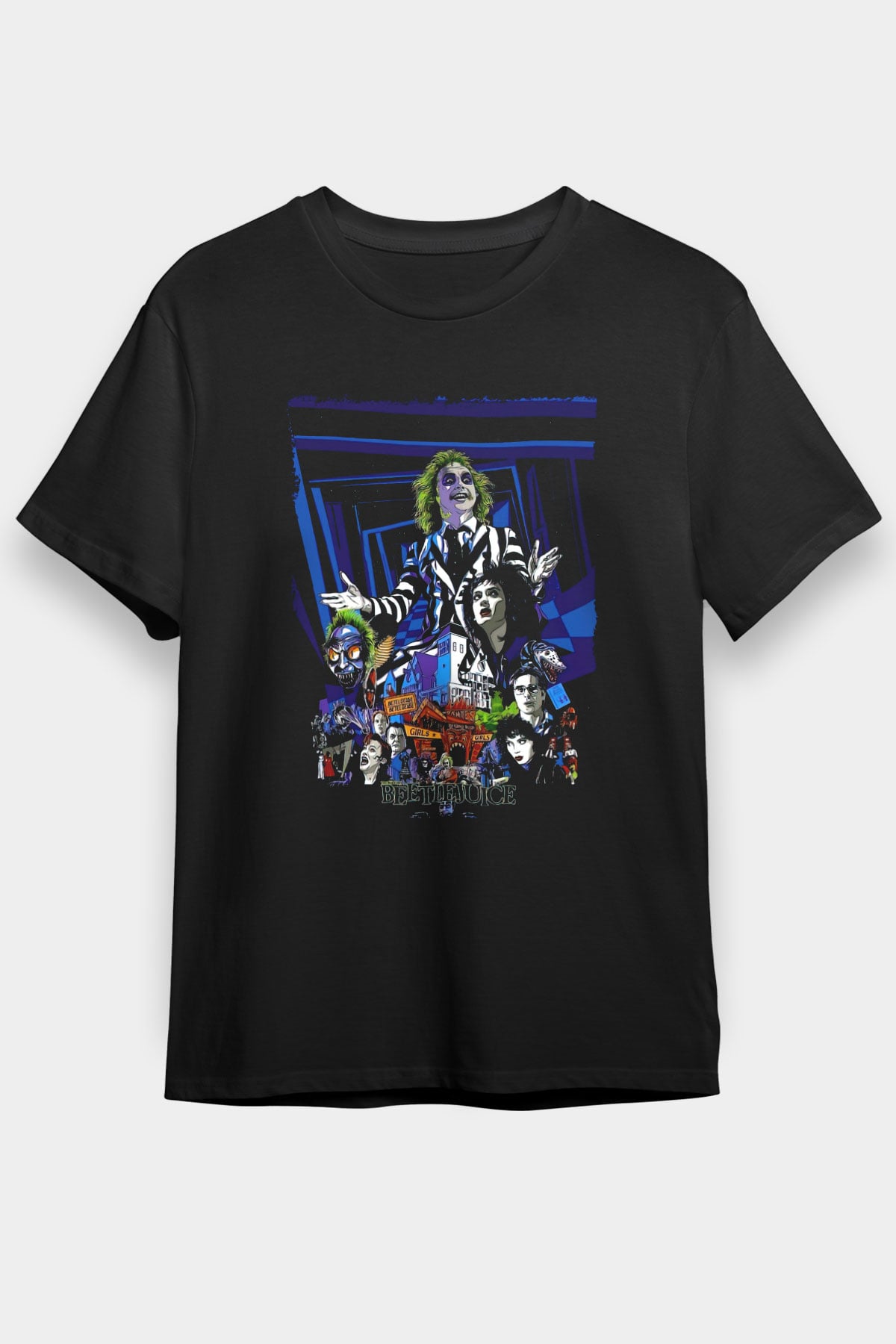 Beetlejuice Beterböcek Siyah Unisex Tişört