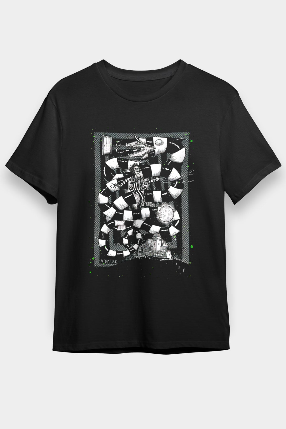 Beetlejuice Beterböcek Siyah Unisex Tişört