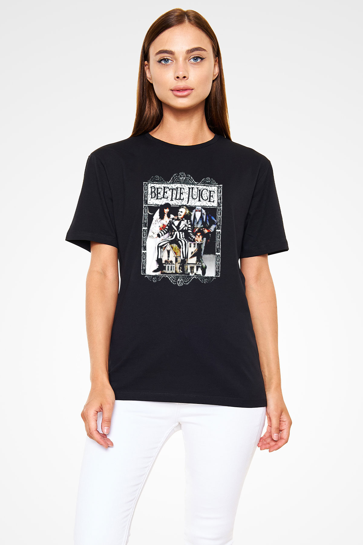 Beetlejuice Beterböcek Siyah Unisex Tişört