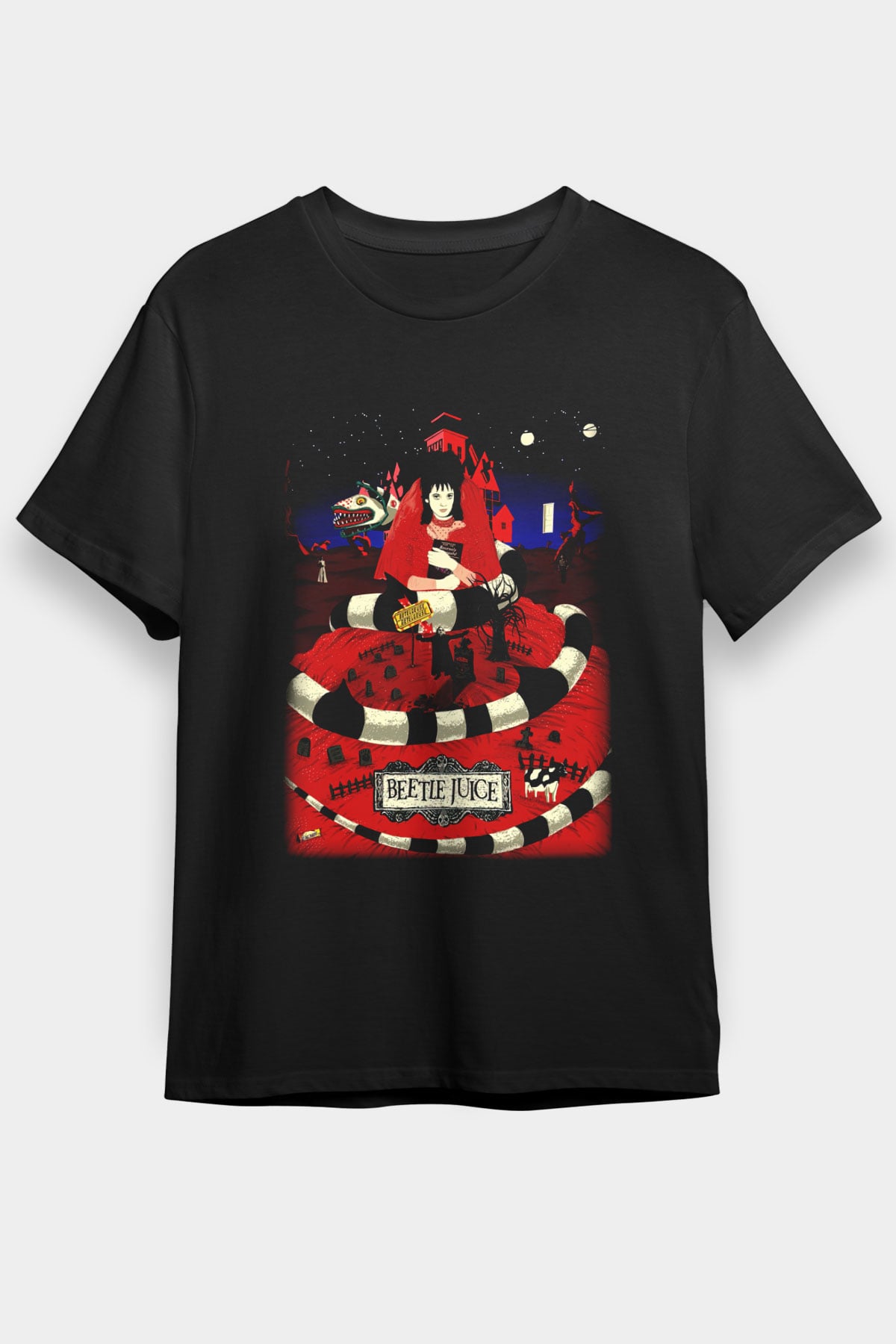 Beetlejuice Beterböcek Siyah Unisex Tişört