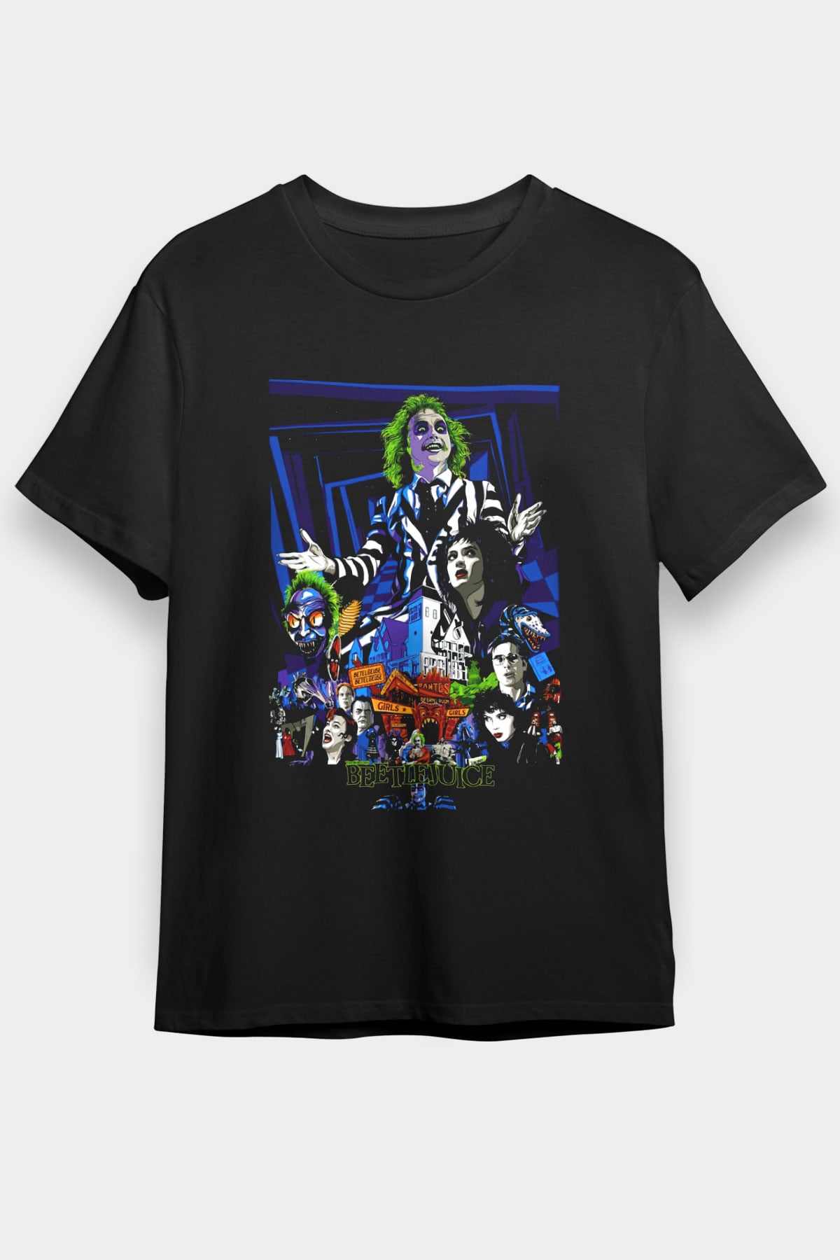 Beetlejuice Beterböcek Siyah Unisex Tişört