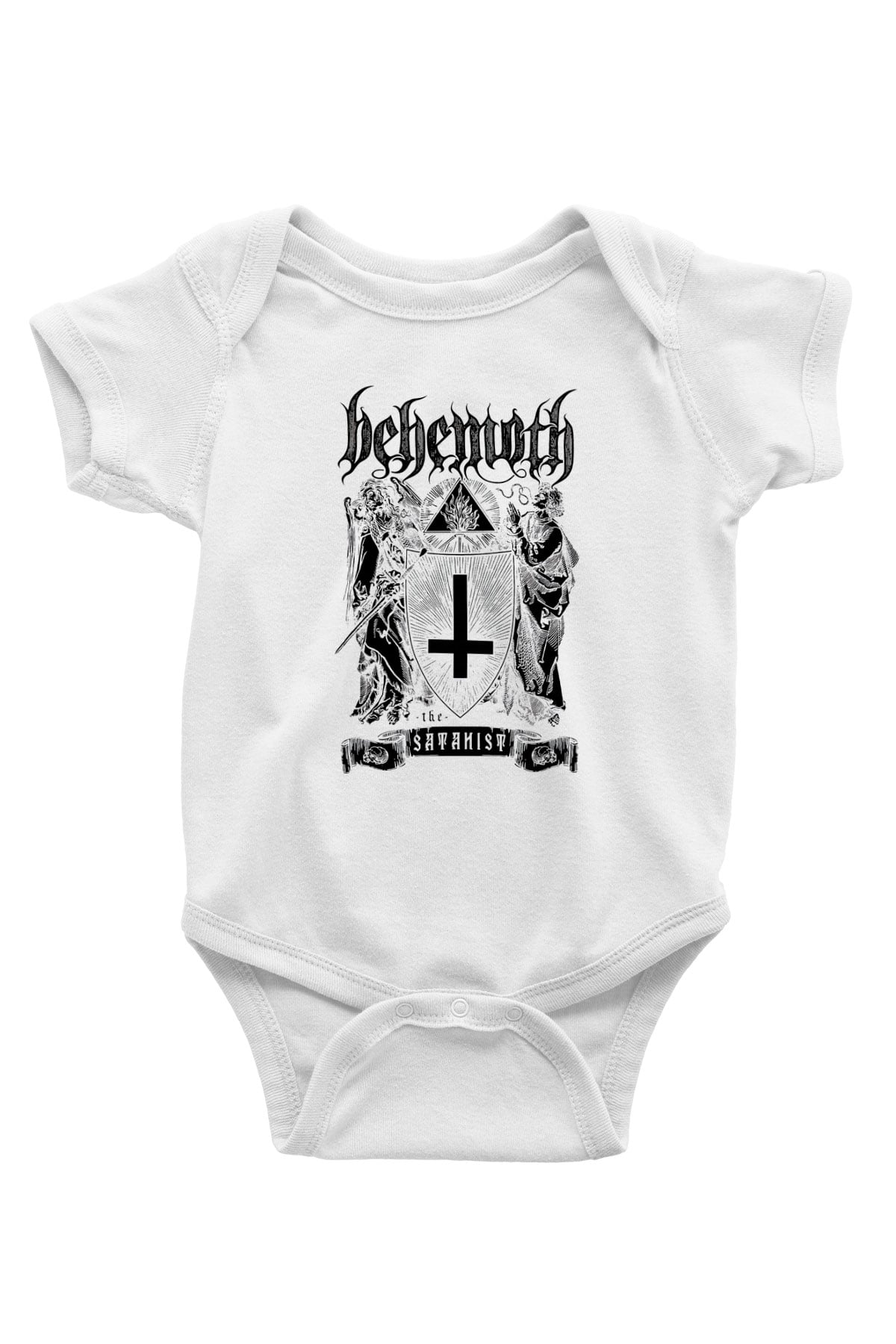 Behemoth Baskılı Beyaz Unisex Bebek Body - Zıbın