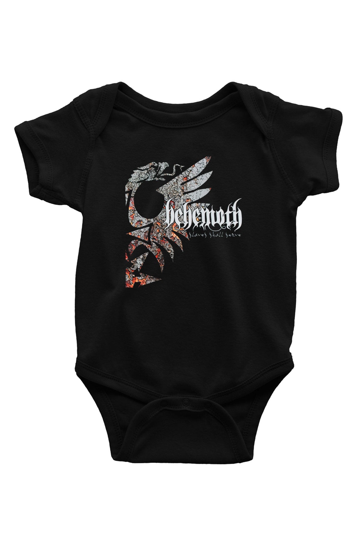 Behemoth Baskılı Siyah Bebek Body - Zıbın