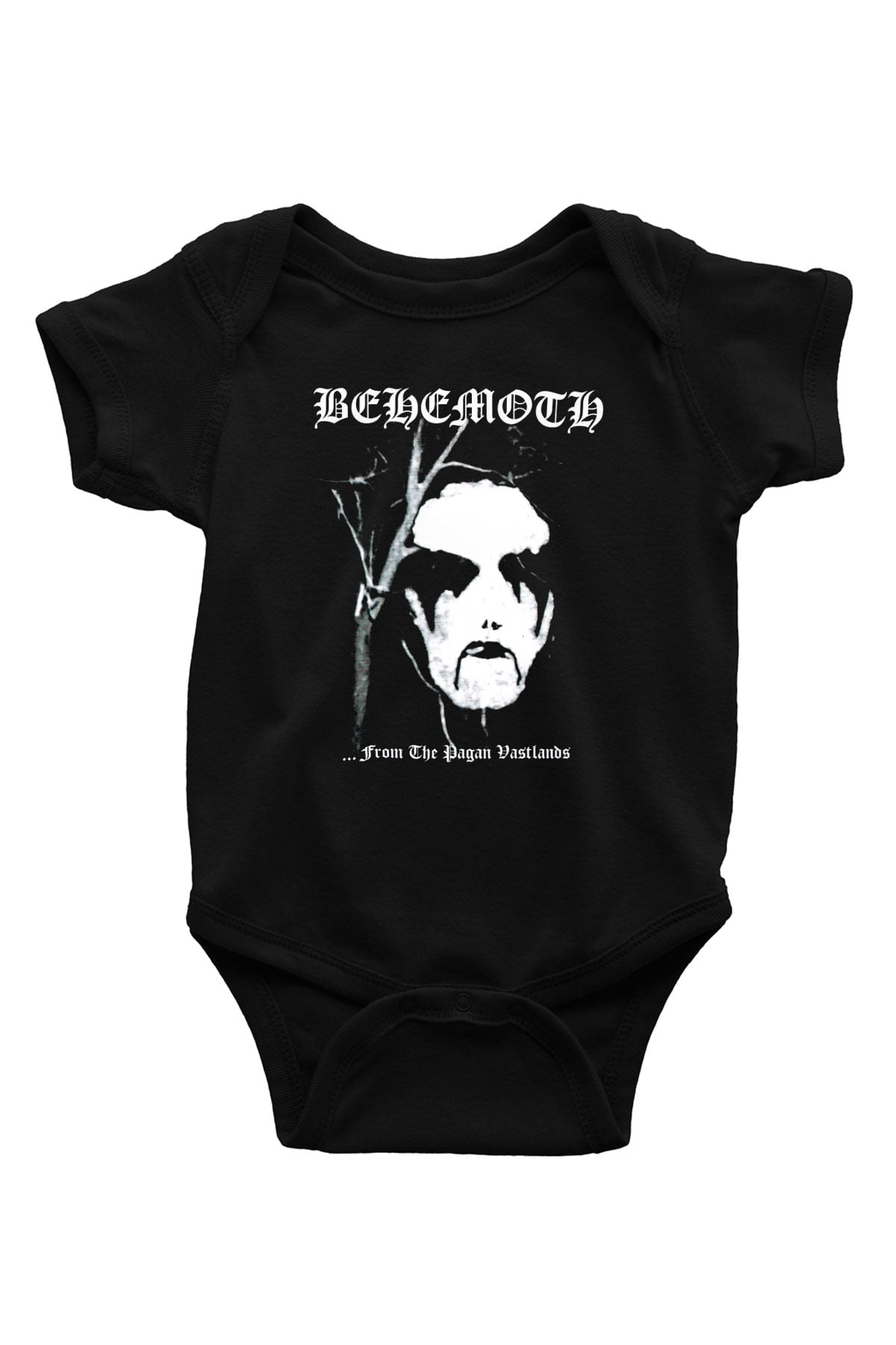 Behemoth Baskılı Siyah Bebek Body - Zıbın