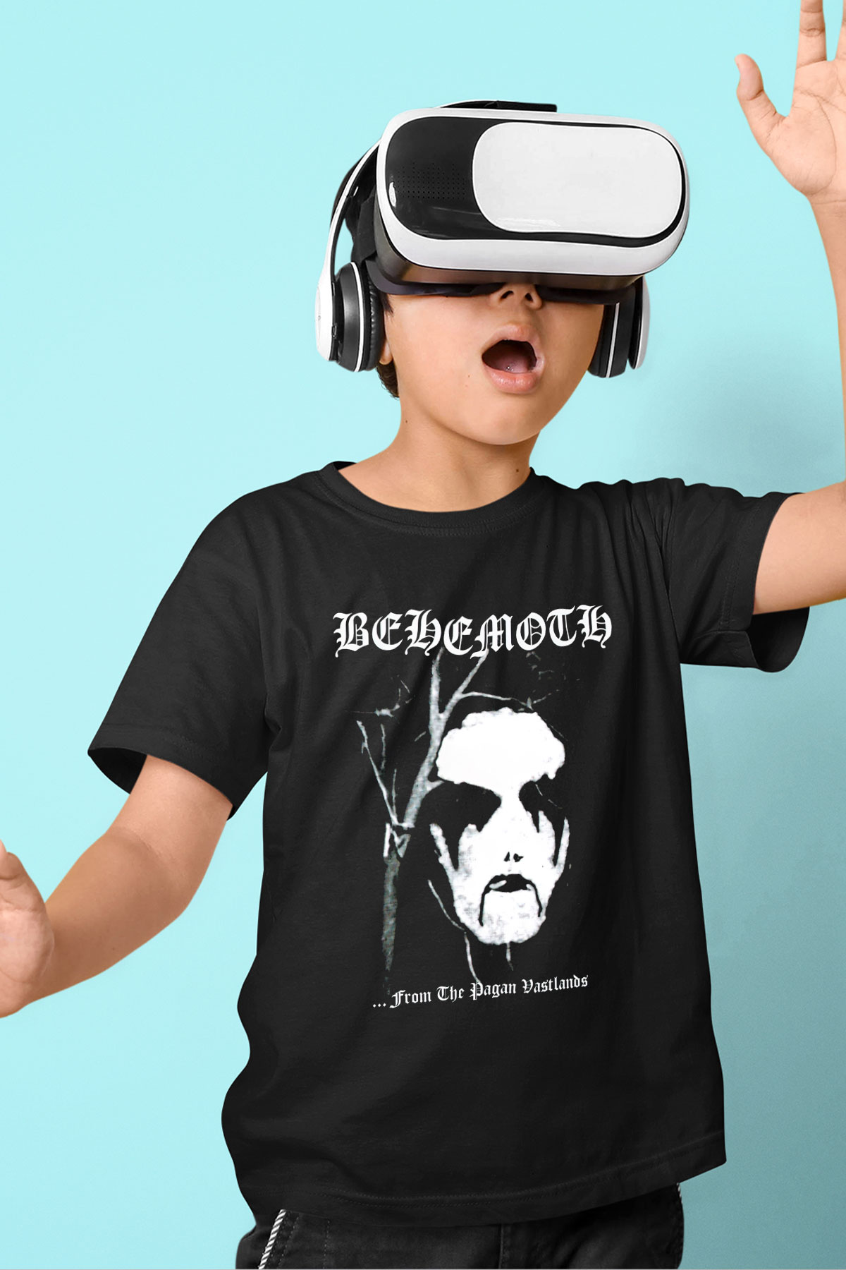 Behemoth Baskılı Siyah Unisex Çocuk Tişört