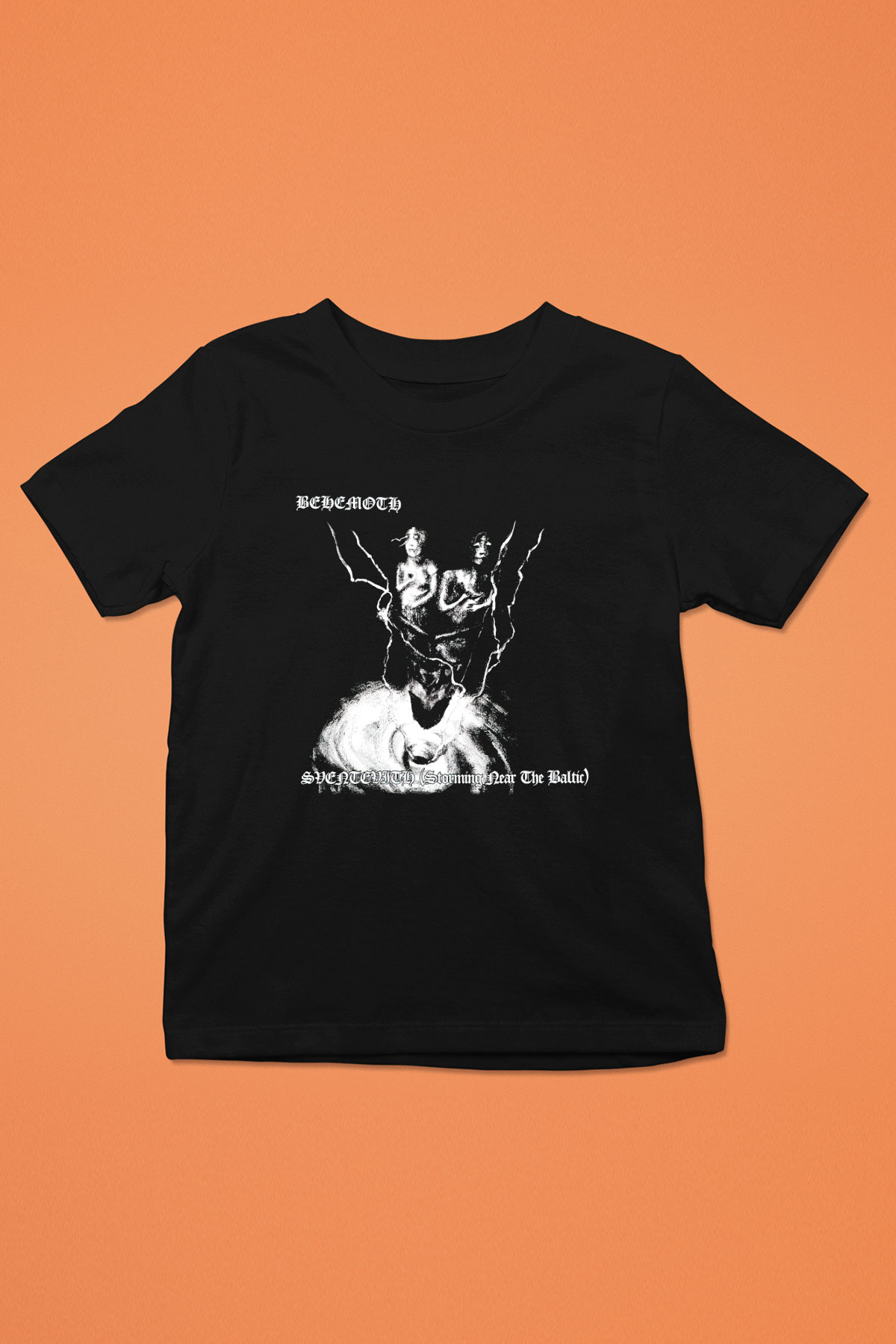 Behemoth Baskılı Siyah Unisex Çocuk Tişört