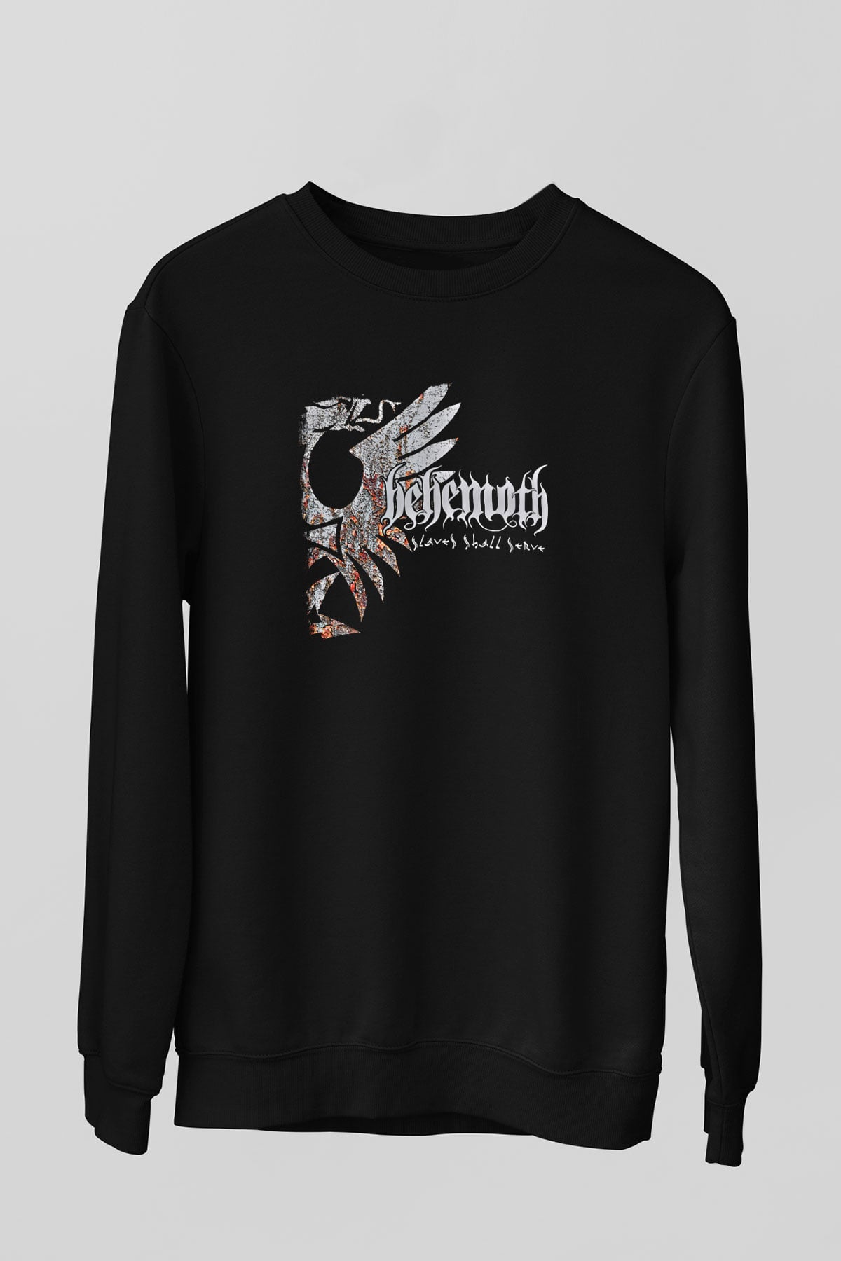 Behemoth Baskılı Unisex Siyah Sweatshirt