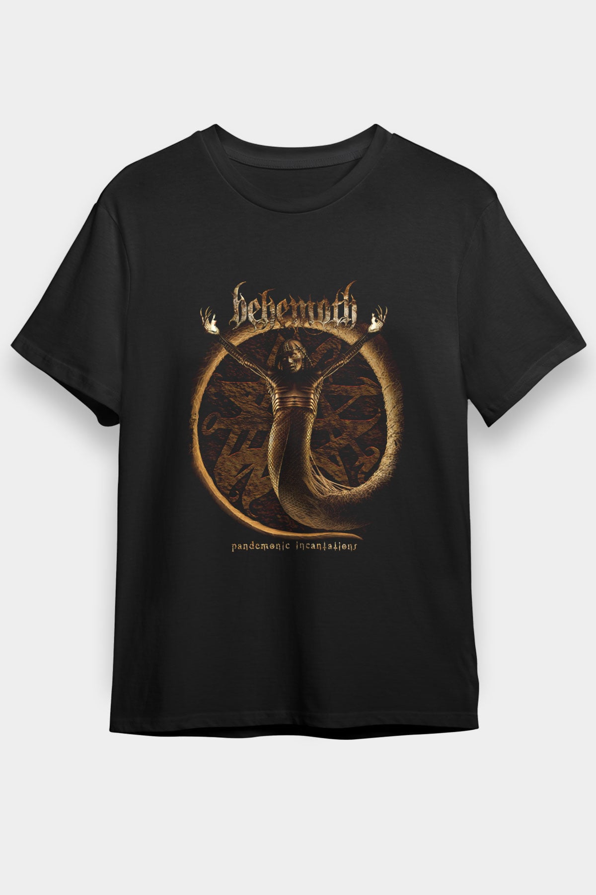 Behemoth Baskılı Unisex Siyah Tişört