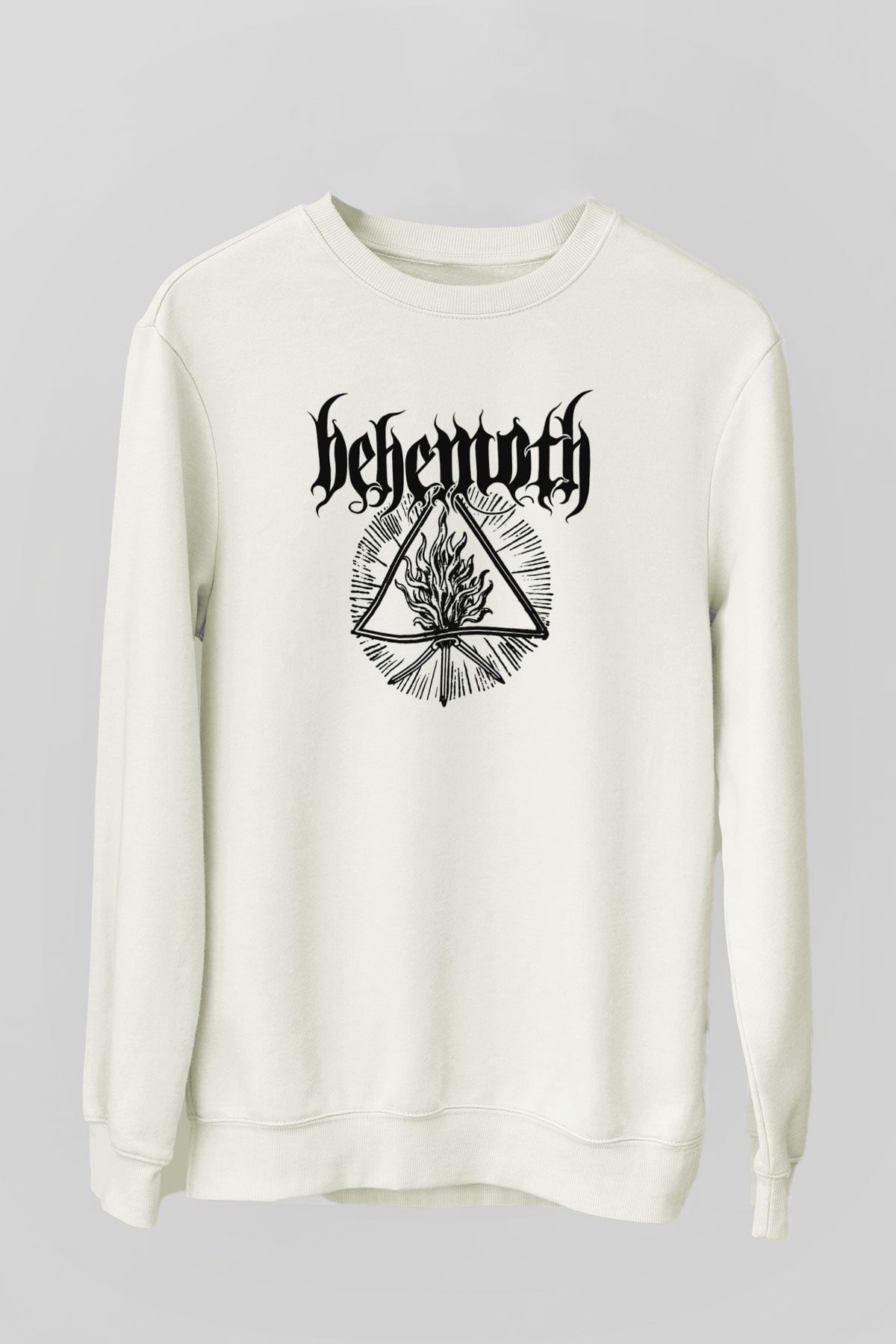 Behemoth Beyaz Unisex Sweatshirt