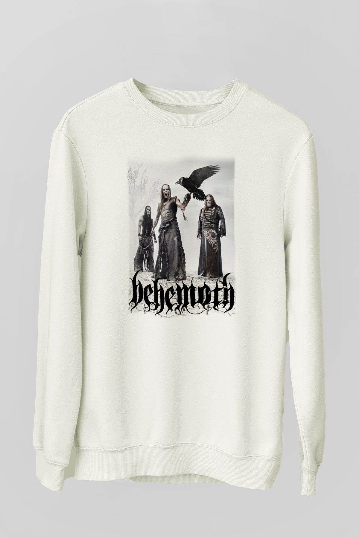 Behemoth Beyaz Unisex Sweatshirt