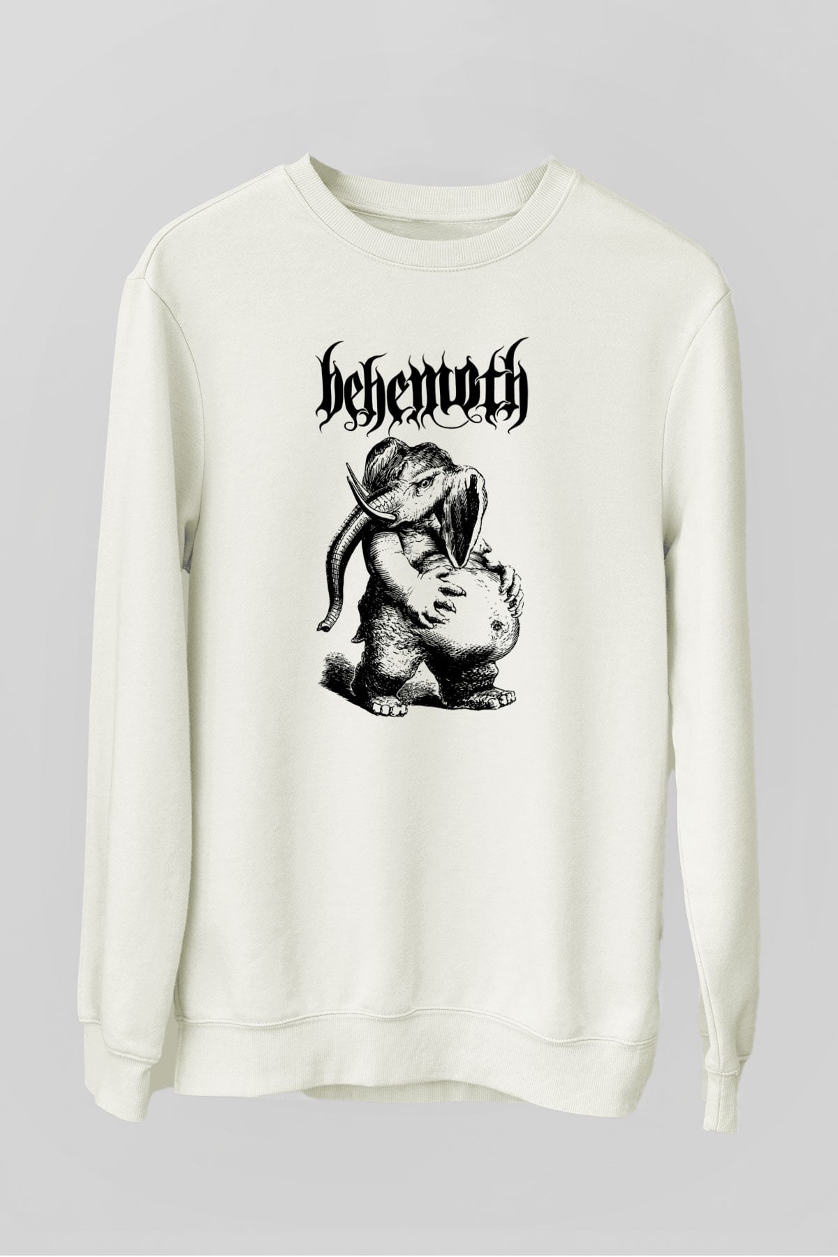 Behemoth Beyaz Unisex Sweatshirt