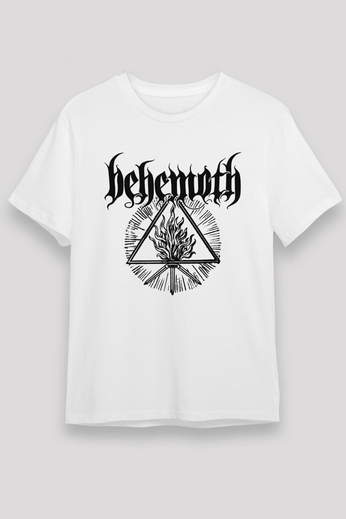Behemoth Beyaz Unisex Tişört T-Shirt - TişörtFabrikası