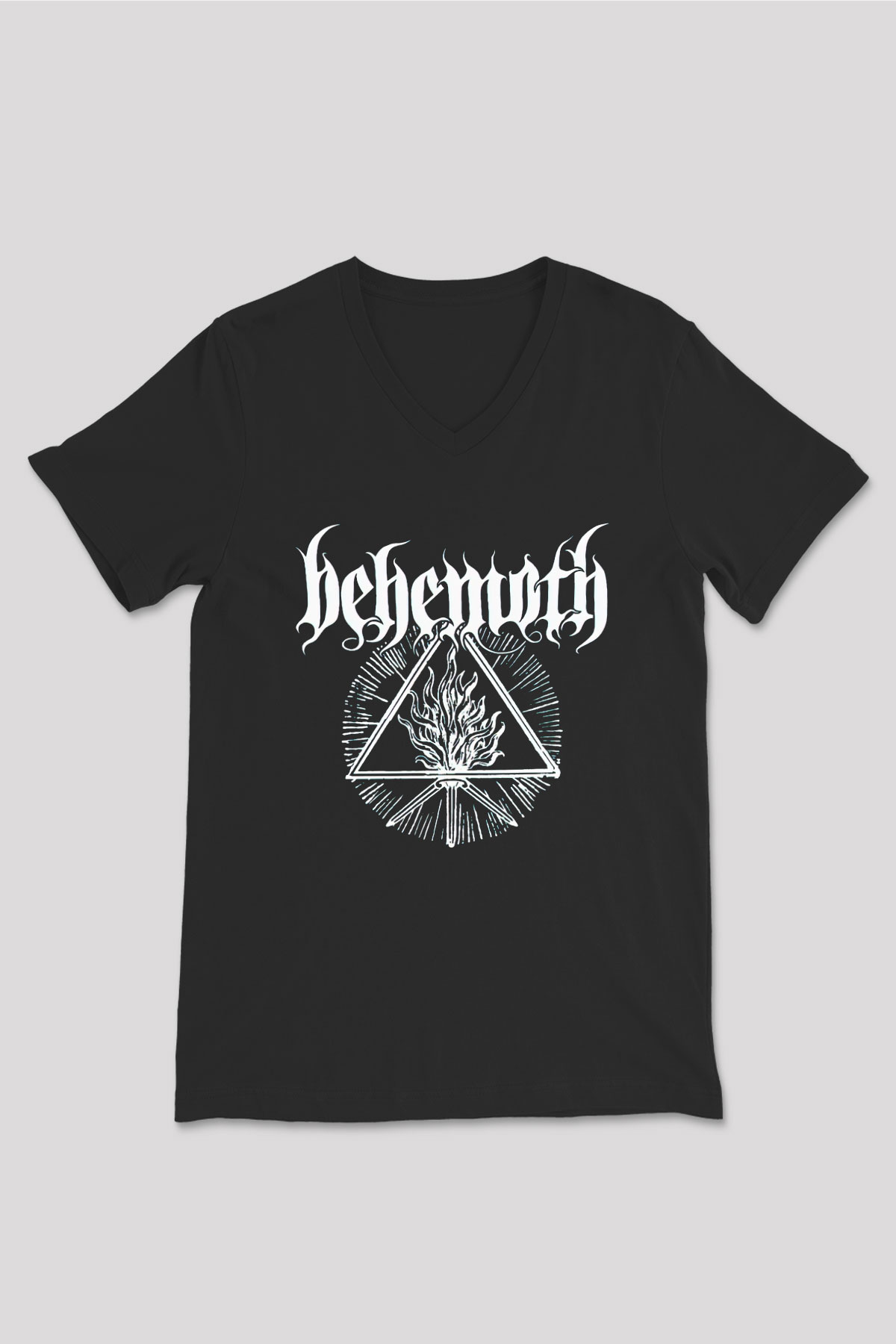 Behemoth Siyah Unisex V Yaka Tişört T-Shirt
