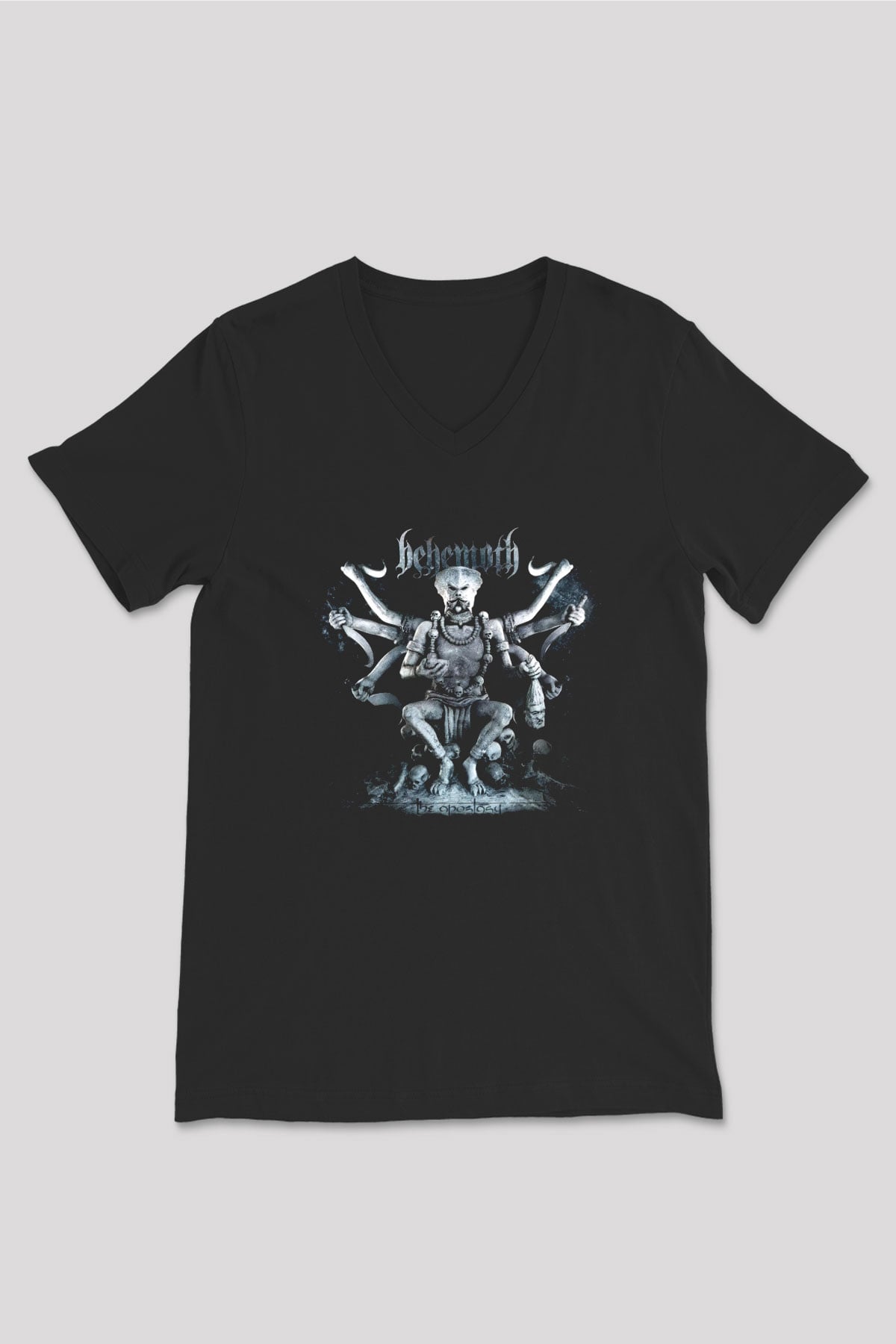 Behemoth Siyah Unisex V Yaka Tişört T-Shirt