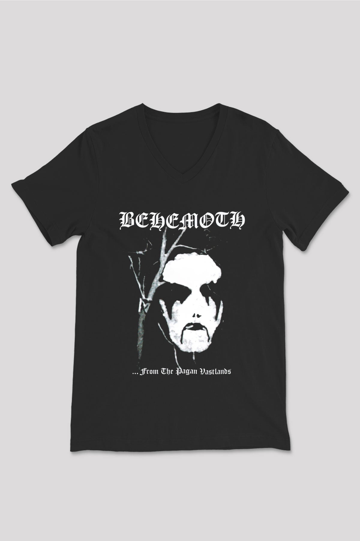Behemoth Siyah Unisex V Yaka Tişört T-Shirt