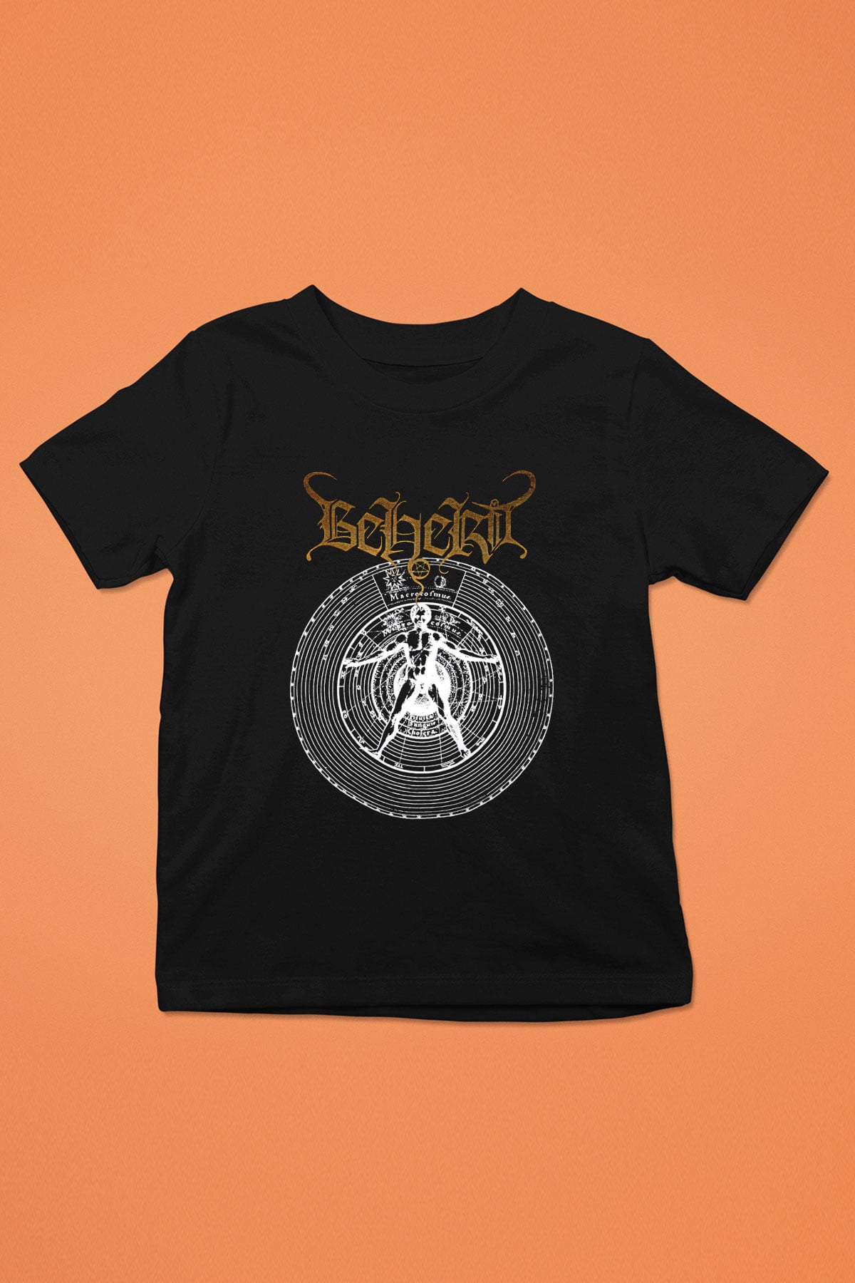 Beherit Baskılı Unisex Siyah Çocuk Tişört - Tshirt