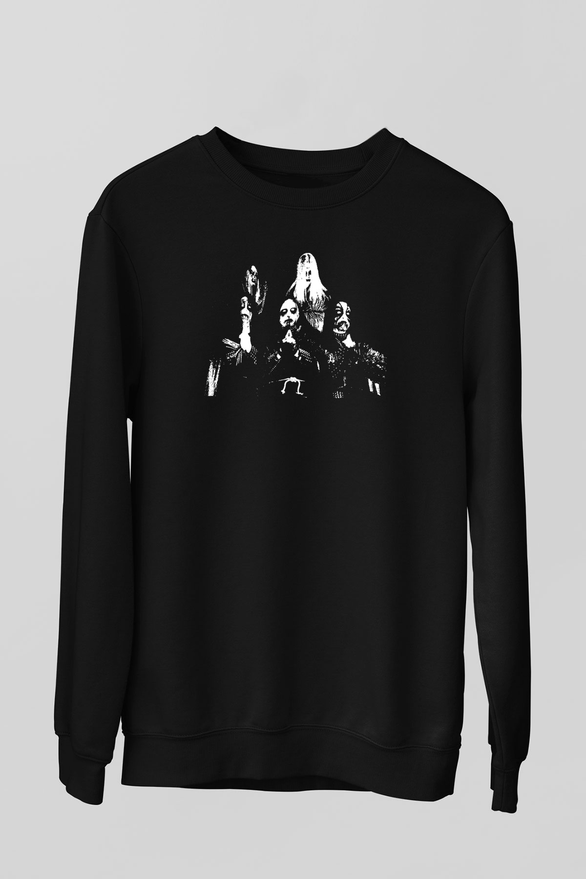 Behexen Baskılı Unisex Siyah Sweatshirt