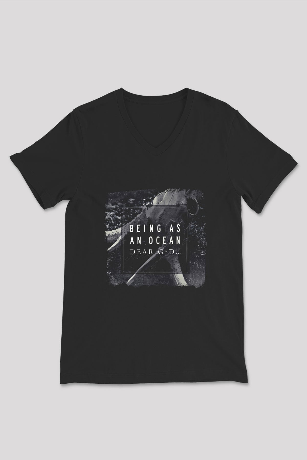 Being as an Ocean Baskılı Unisex Siyah V Yaka Tişört