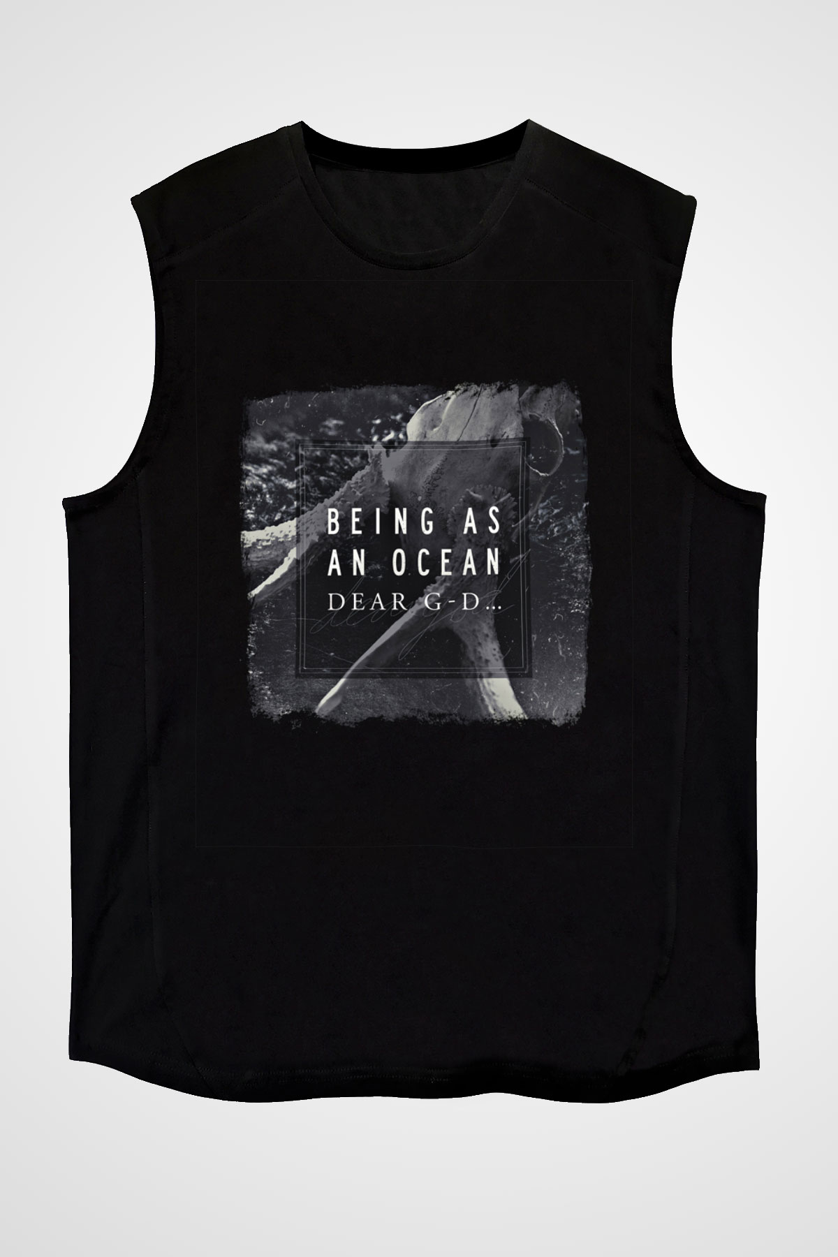 Being as an Ocean Baskılı Unisex Siyah Kolsuz Tişört