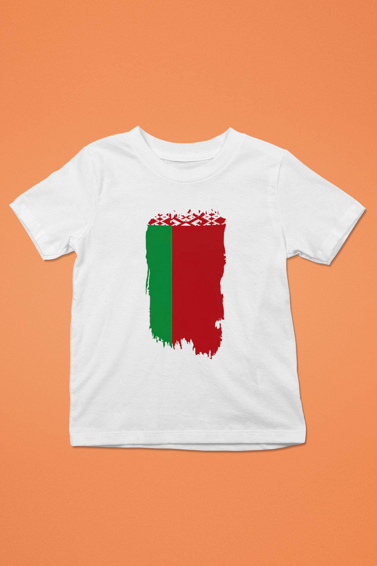 Belarus Baskılı Beyaz Unisex Çocuk Tişört