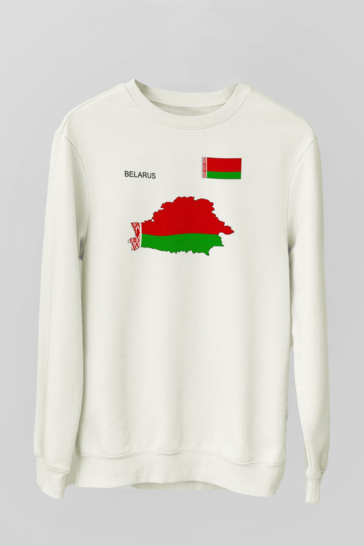 Belarus Beyaz Unisex Sweatshirt