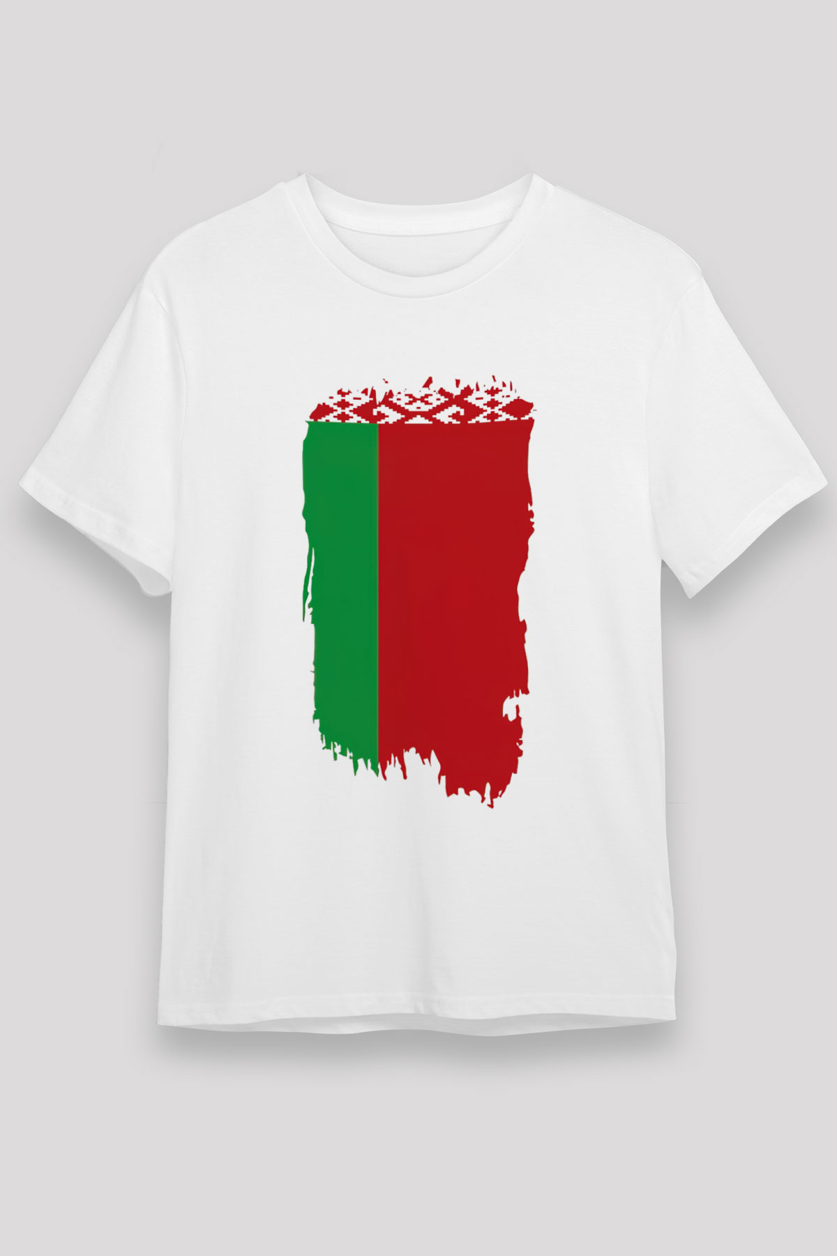 Belarus Beyaz Unisex Tişört T-Shirt - TişörtFabrikası